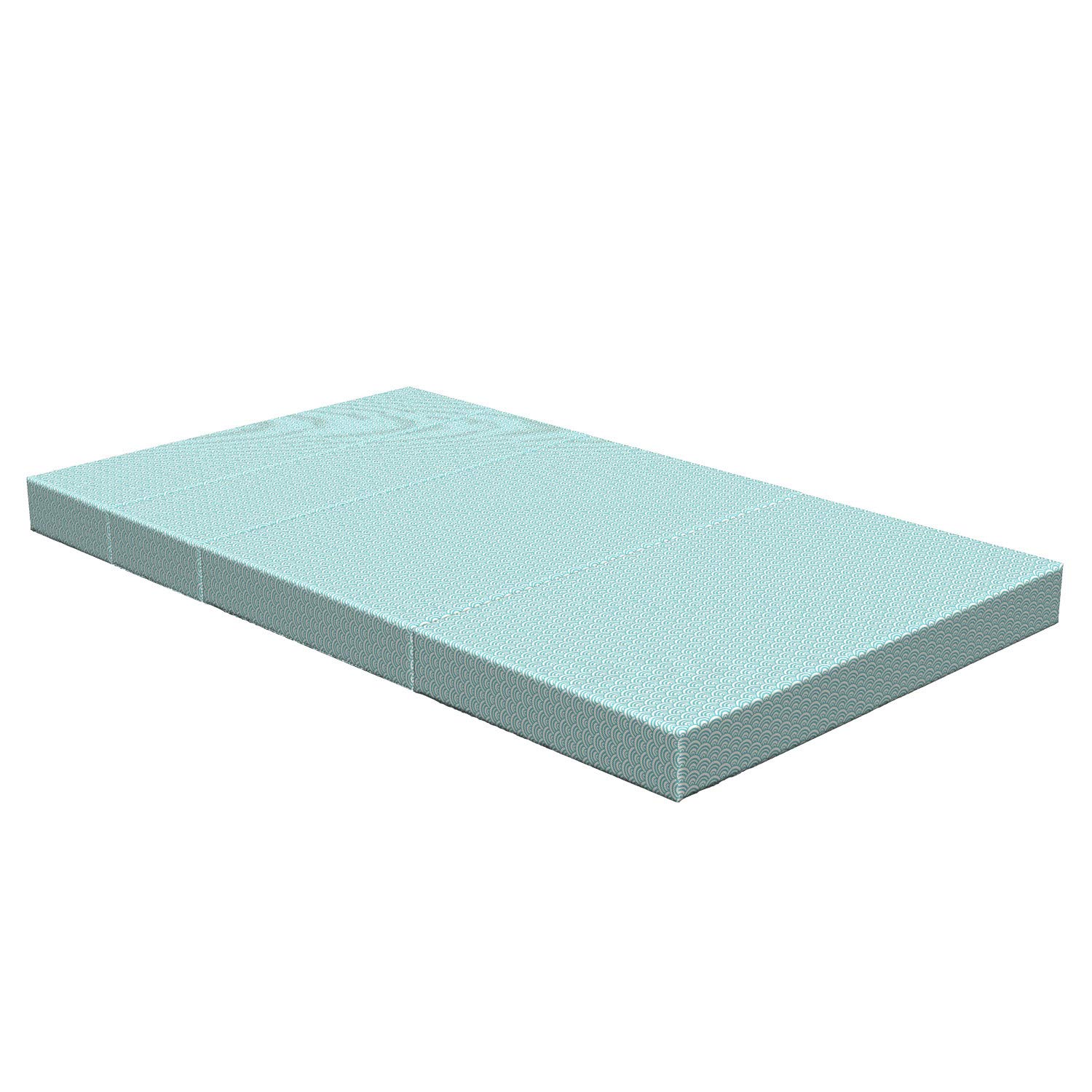 Ambesonne Aqua Foldable Mattress - Water Wave Design, 78.7