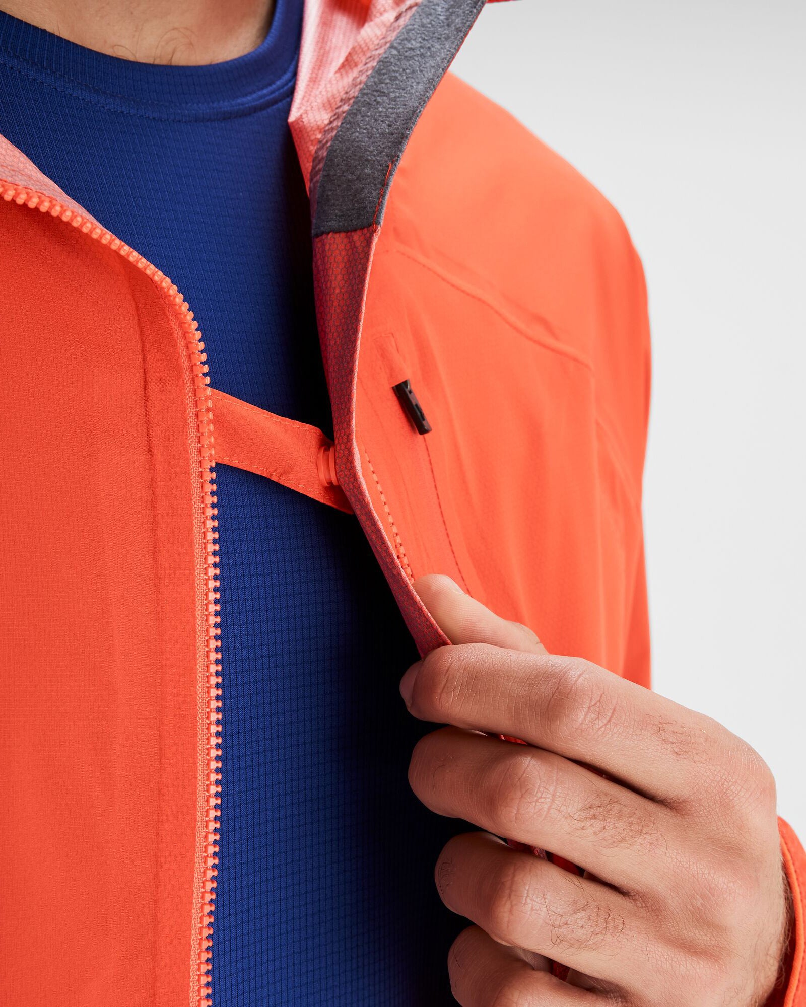 Men's Seeker 2.5L Waterproof Rain Jacket - Lightweight Windbreaker for Hiking & Outdoor Activities (Hut Orange) - Perfect for Camping, Travel & Bad Weather Protection