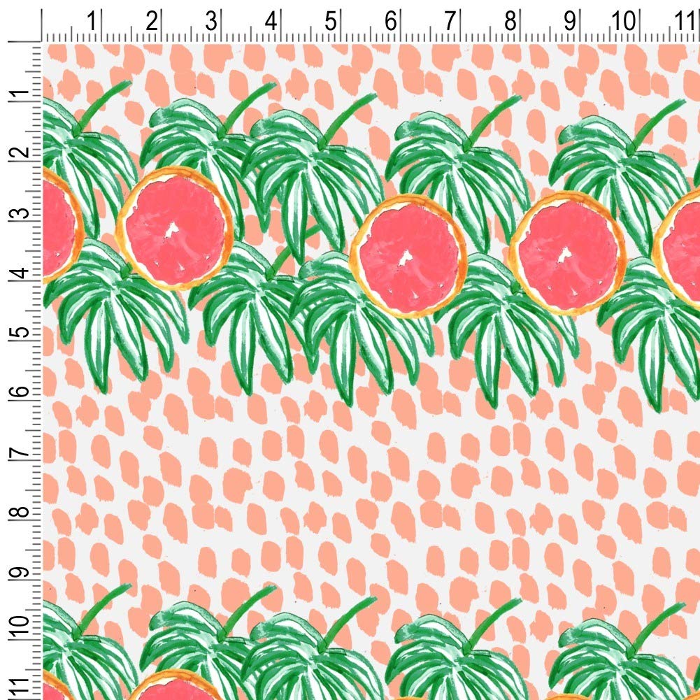 GRAPHICS & MORE Grapefruit and Leaves Gift Wrap Wrapping Paper Rolls - Perfect for Birthday, Wedding, Christmas & Party Gift Wrapping