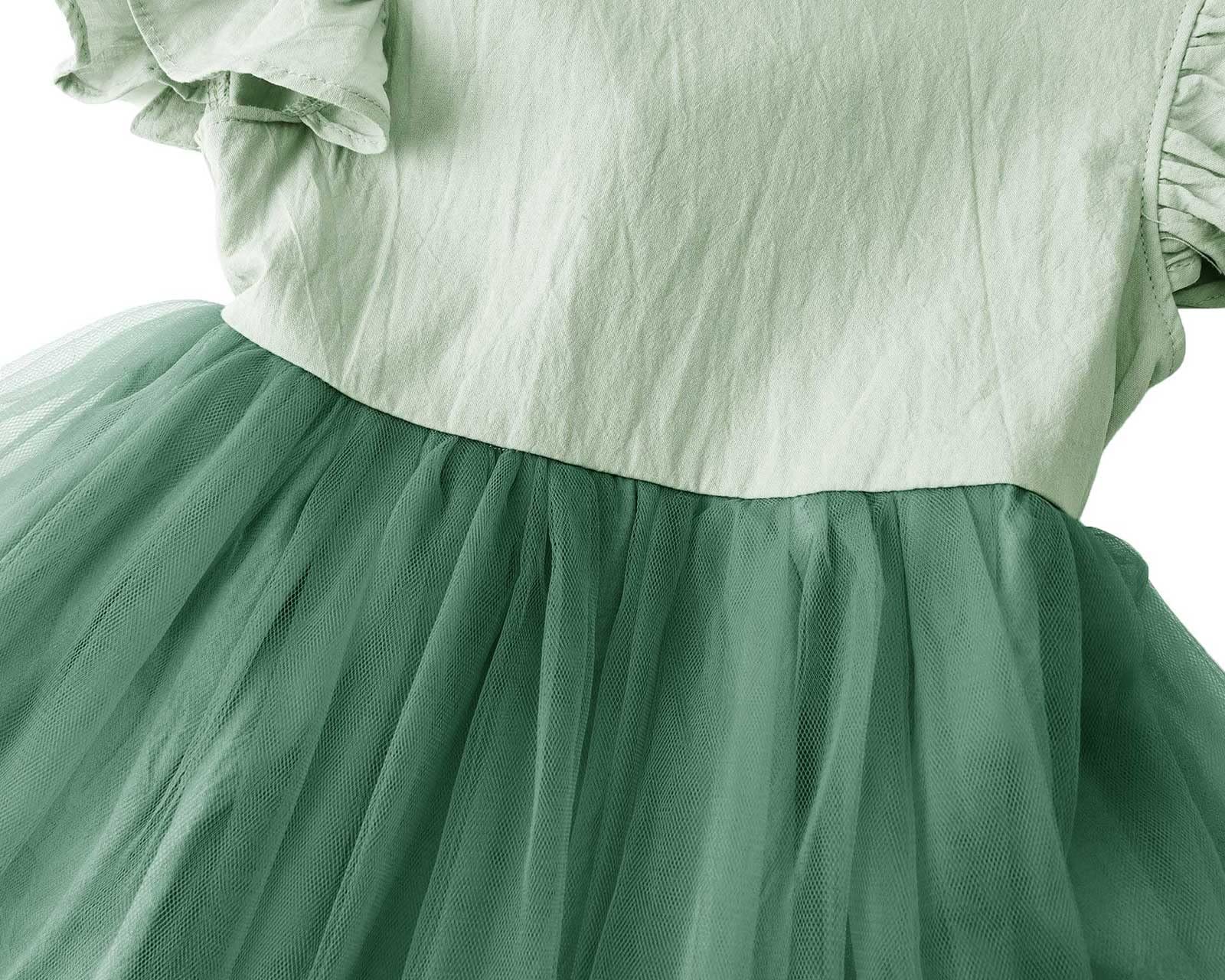 Dutebare Girls Tulle Tutu Dress - Linen Ruffle Sleeveless Princess Party Dress for Toddlers | Perfect for Birthday Parties, Photo Shoots & Special Occasions
