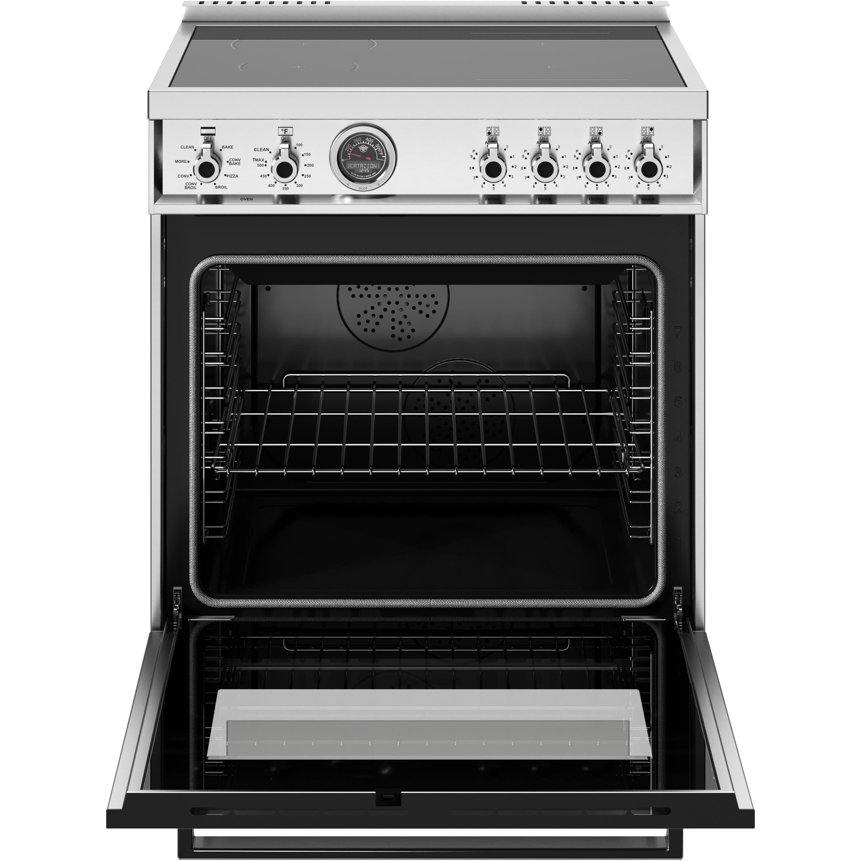 Bertazzoni PRO304IFEPXT 30-Inch Freestanding Induction Range - Professional Stainless Steel Cooktop for Modern Kitchens - Perfect for Home Chefs & Entertaining