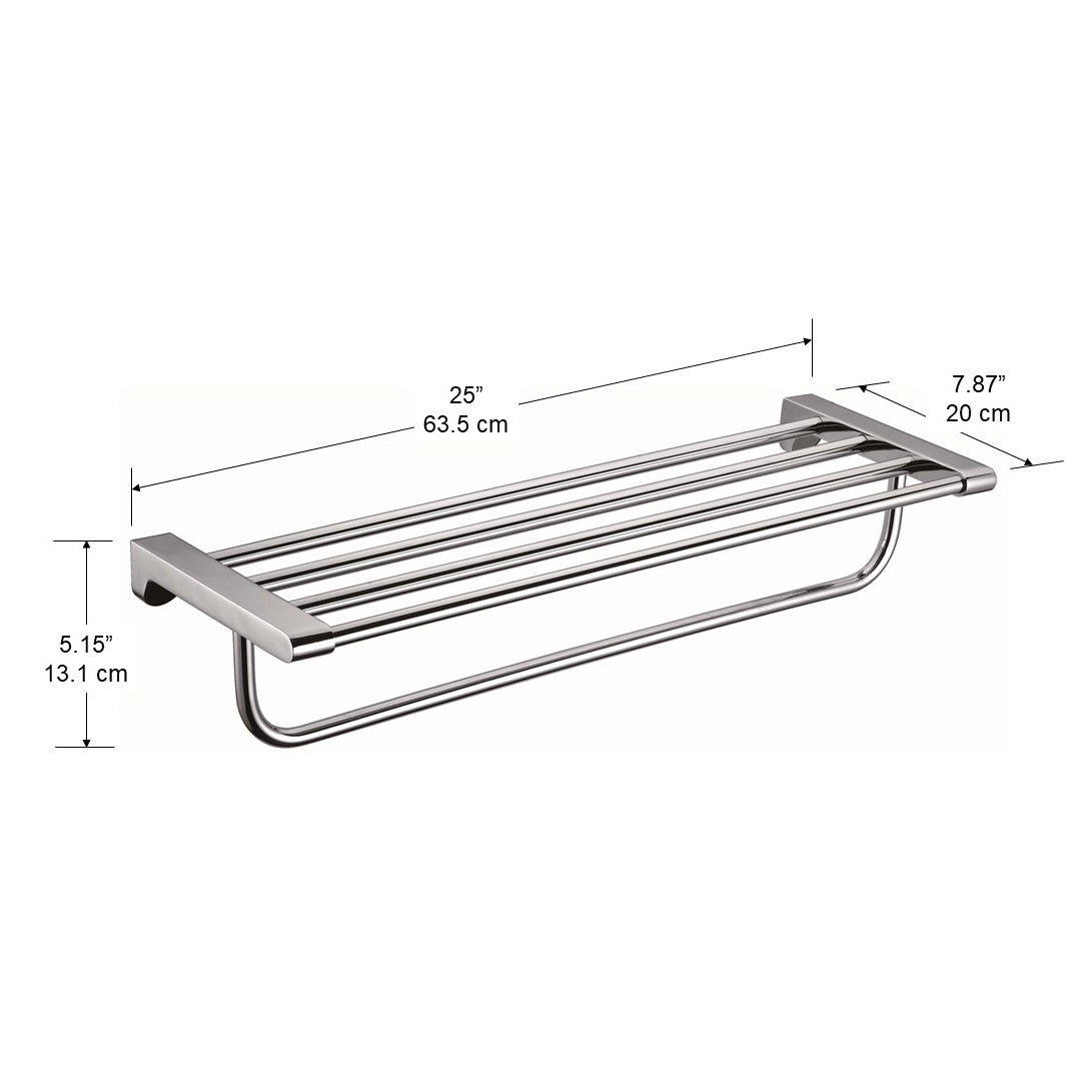 Imperia Bathroom Towel Shelf - Rustic Wooden Wall-Mounted Towel Rack for Spa, Shower & Home Decor - Perfect for Bathrooms, Kitchens & Laundry Rooms