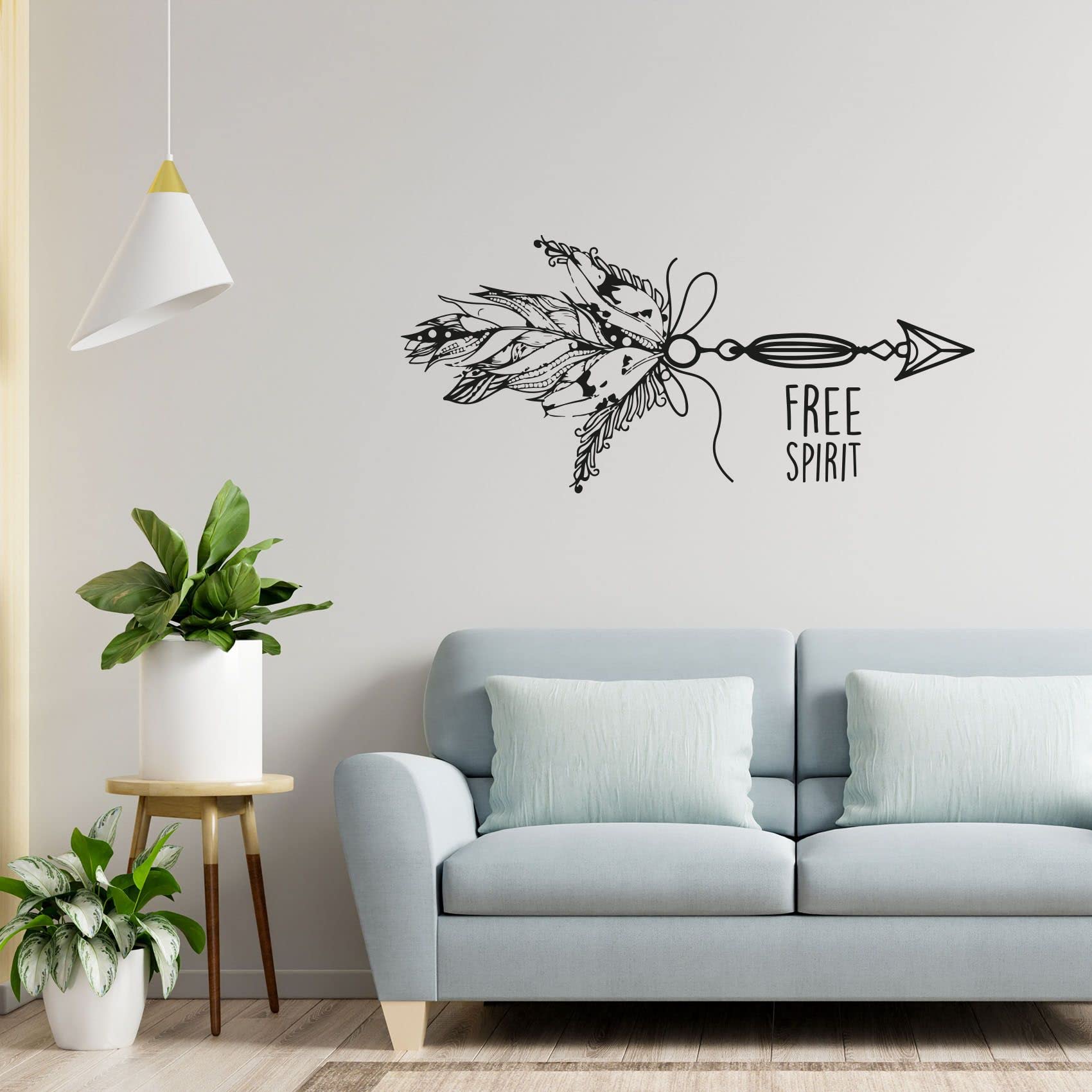 Bohemian Arrow Wall Decal - Modern Abstract Boho Art Sticker for Kids Room, Nursery, Bedroom Decor - Vinyl Wall Art (20x30 inch) - Perfect for Home, Office & Dorm Room Decoration