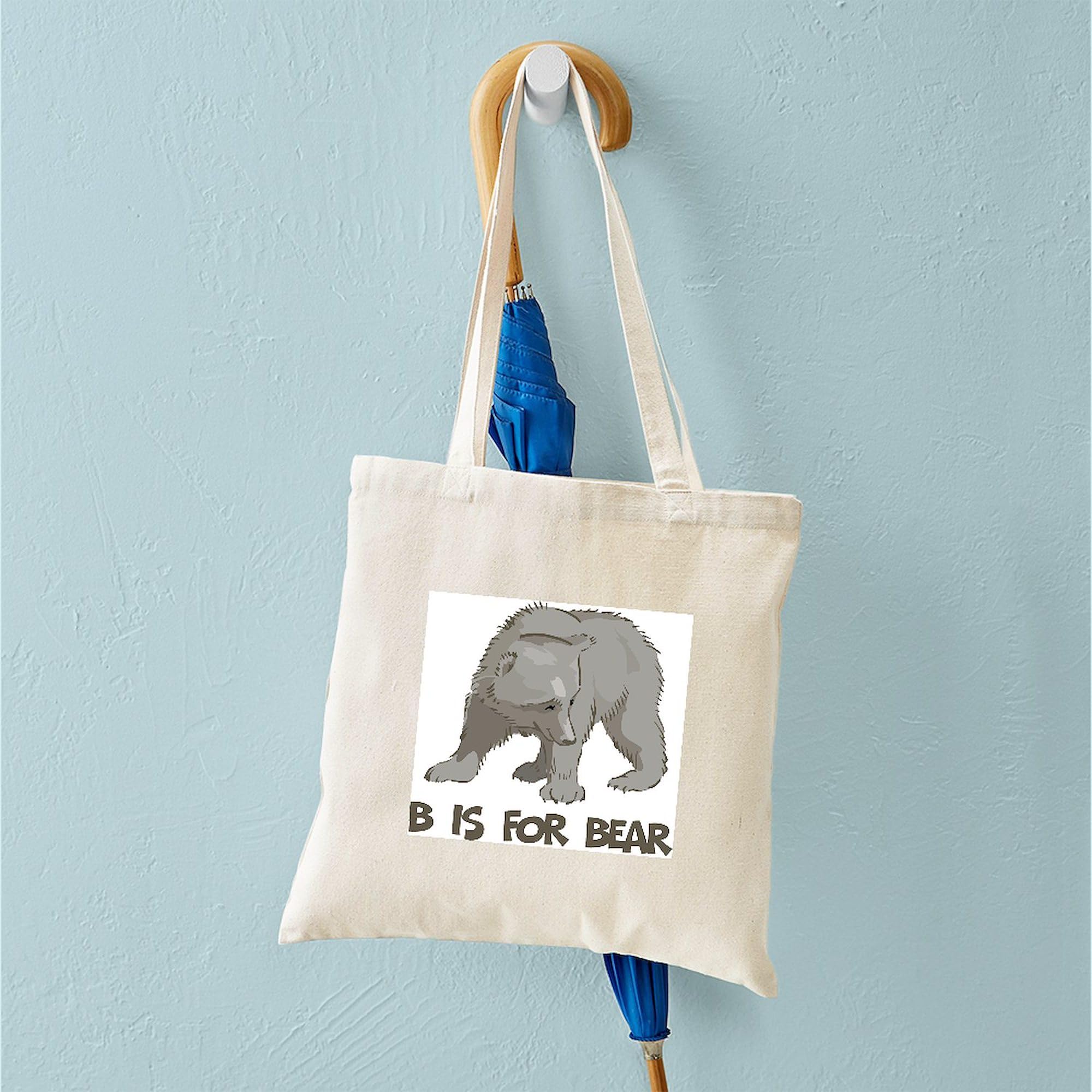 B Is For Bear Canvas Tote Bag - Eco-Friendly Reusable Shopping Bag for Groceries, Beach & Daily Use | Natural Cotton Tote by CafePress