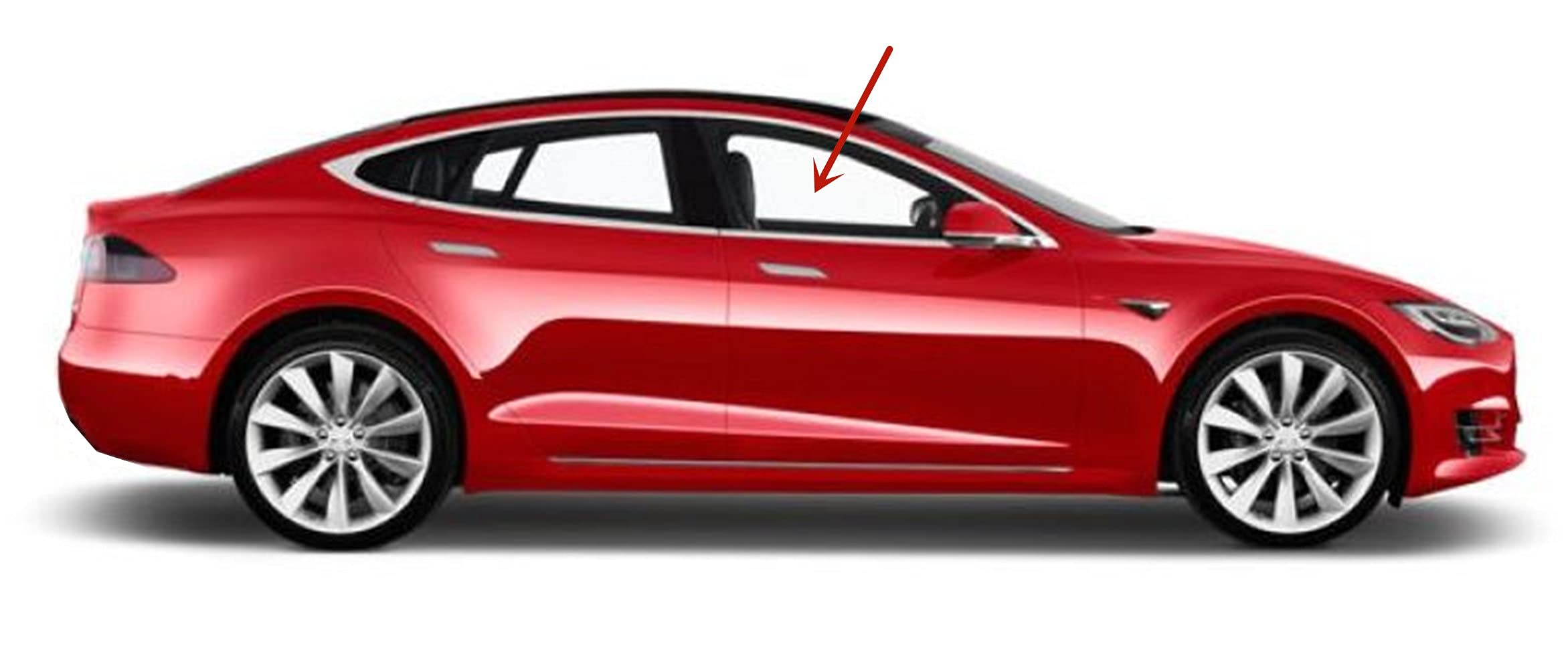 Tesla Model S 2012-2023 Right Side Front Door Window Glass Replacement - Passenger Side Auto Glass for Smooth & Quiet Ride | Perfect for Daily Commute, Road Trips & Car Maintenance