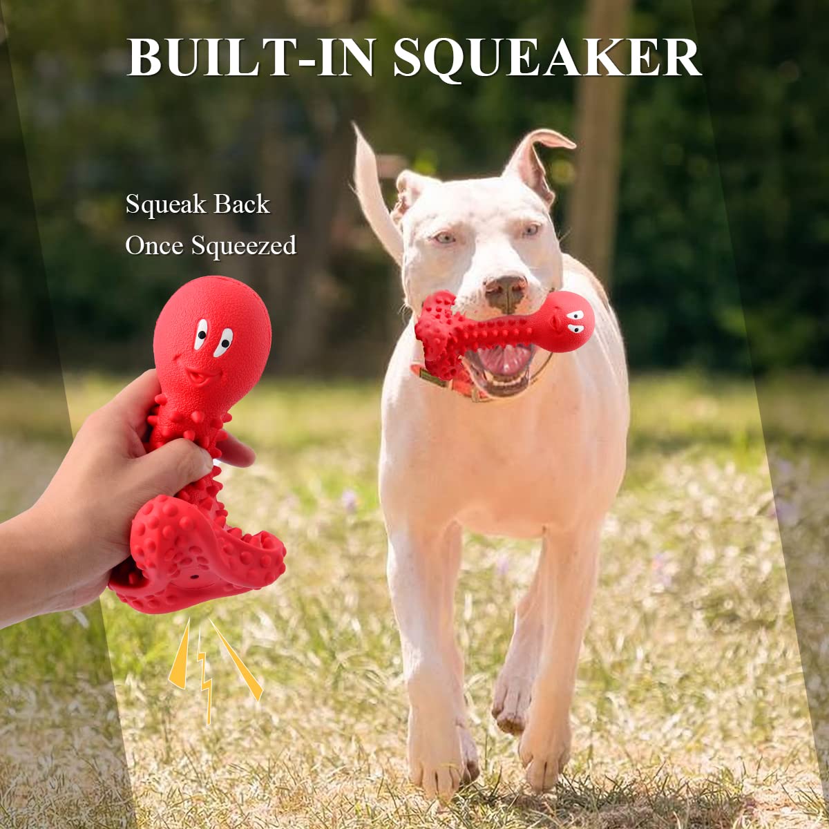 Durable Natural Rubber Dog Chew Toys for Aggressive Chewers - Large & Medium Breed Dog Toys for Strong Chewers | Perfect for Playtime, Training & Teething Relief