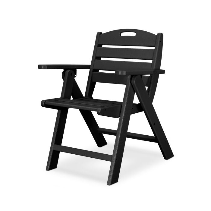 POLYWOOD Nautical Folding Lowback Adirondack Chair - Outdoor Patio, Beach, Poolside & Deck Furniture for Relaxing