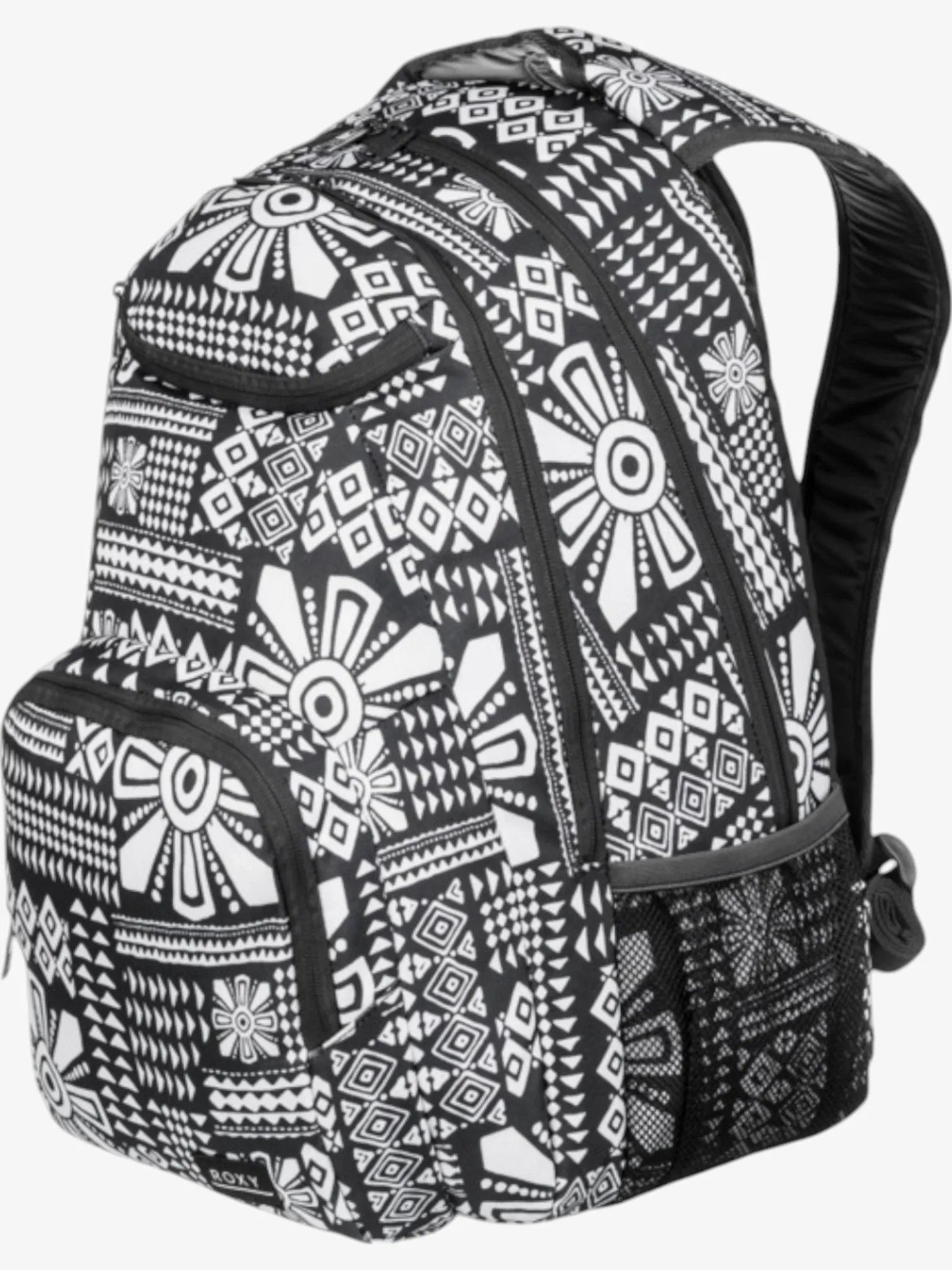 ROXY Shadow Swell Printed Backpack - Stylish & Durable Black Backpack for Women | Perfect for School, Travel & Outdoor Adventures