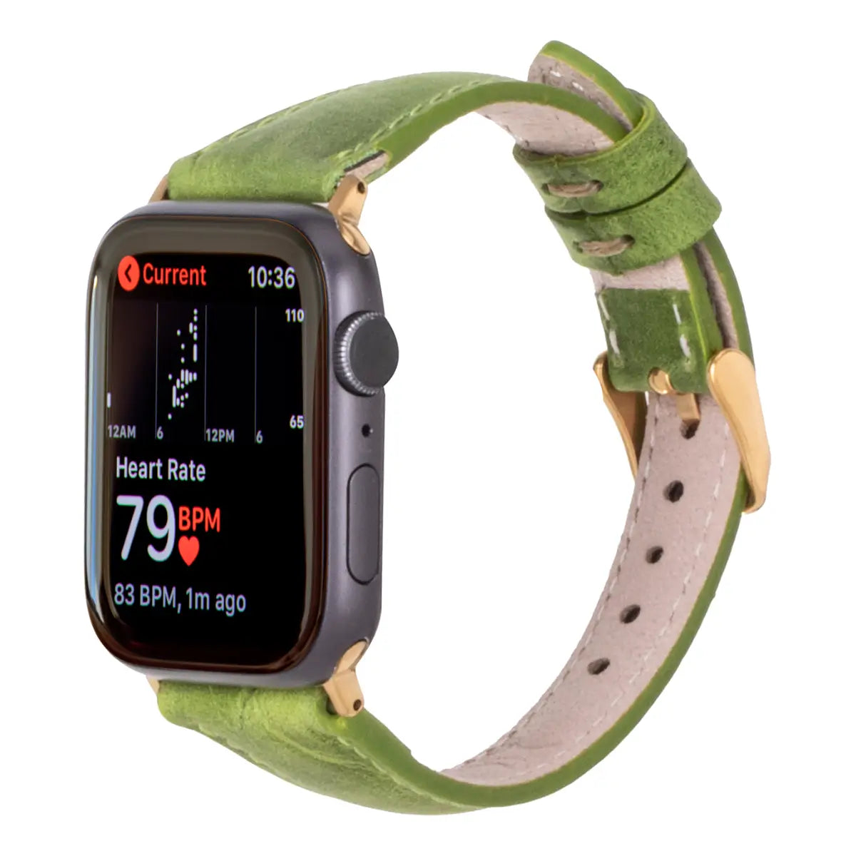 Premium Green Leather Slim Apple Watch Band - Stylish & Comfortable for Workouts, Office & Everyday Wear