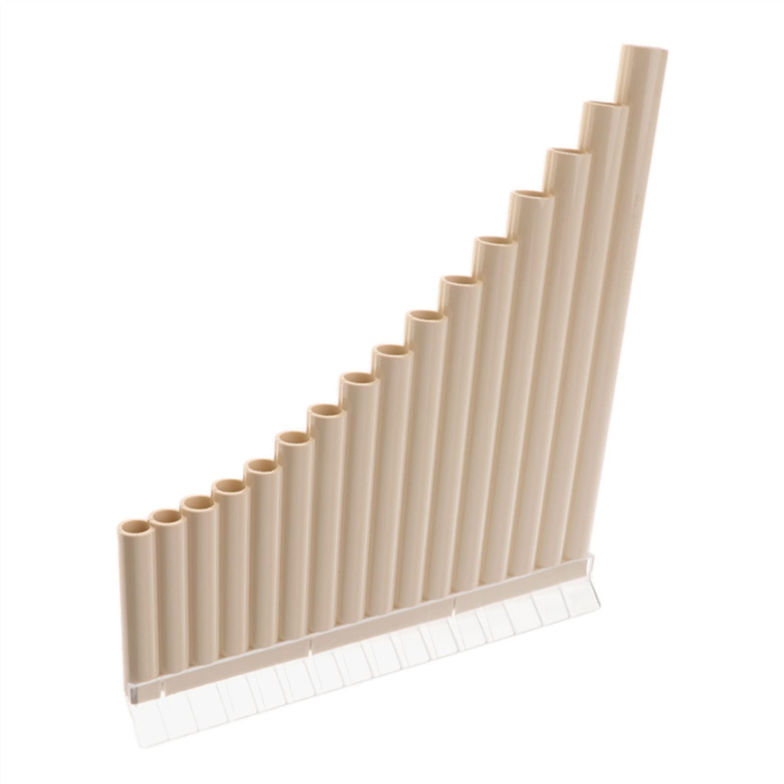 16 Pipe Pan Flute in C Key - Professional Woodwind Instrument for Beginners & Musicians - Perfect for Folk Music, Performances & Relaxation