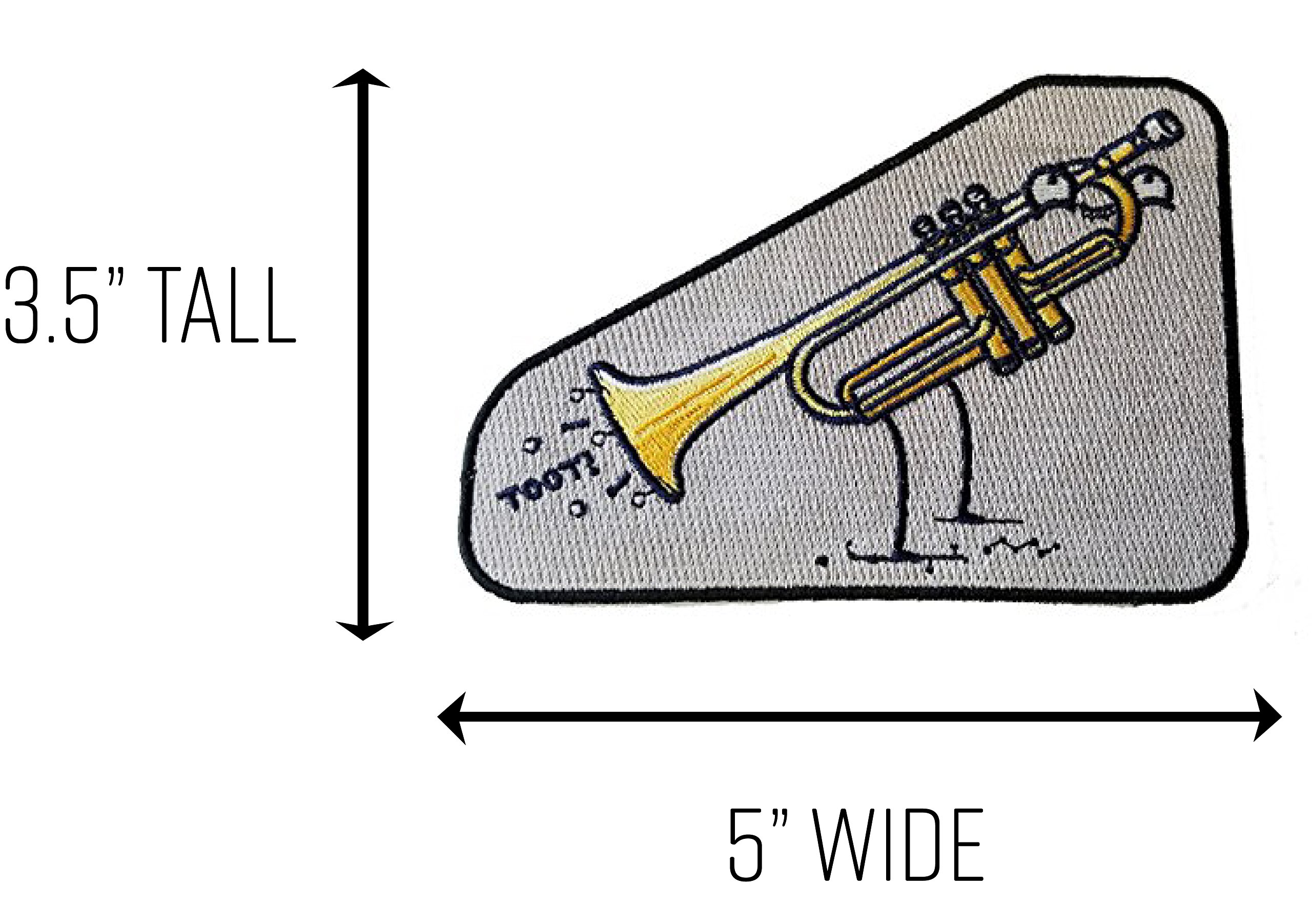Funny Trumpet Fart Sound Horn - Novelty Iron On Patch Applique for DIY Clothing, Costumes, and Prank Gifts - Perfect for Parties, Halloween, and Practical Jokes
