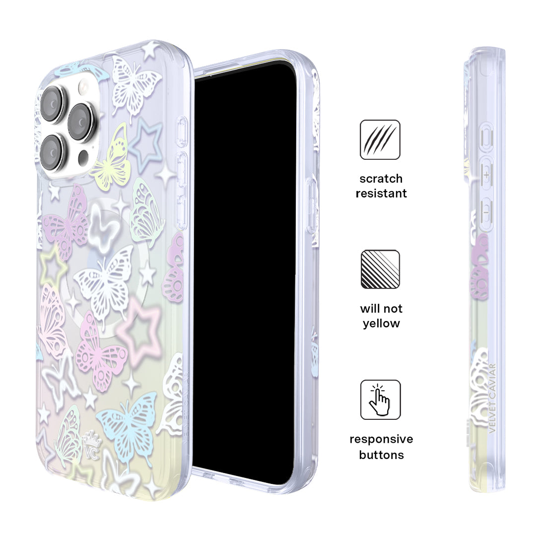 Butterfly Fantasy iPhone Case - Elegant Floral Design Protective Cover for iPhone 13/14/15 - Perfect for Everyday Use, Travel & Gifts