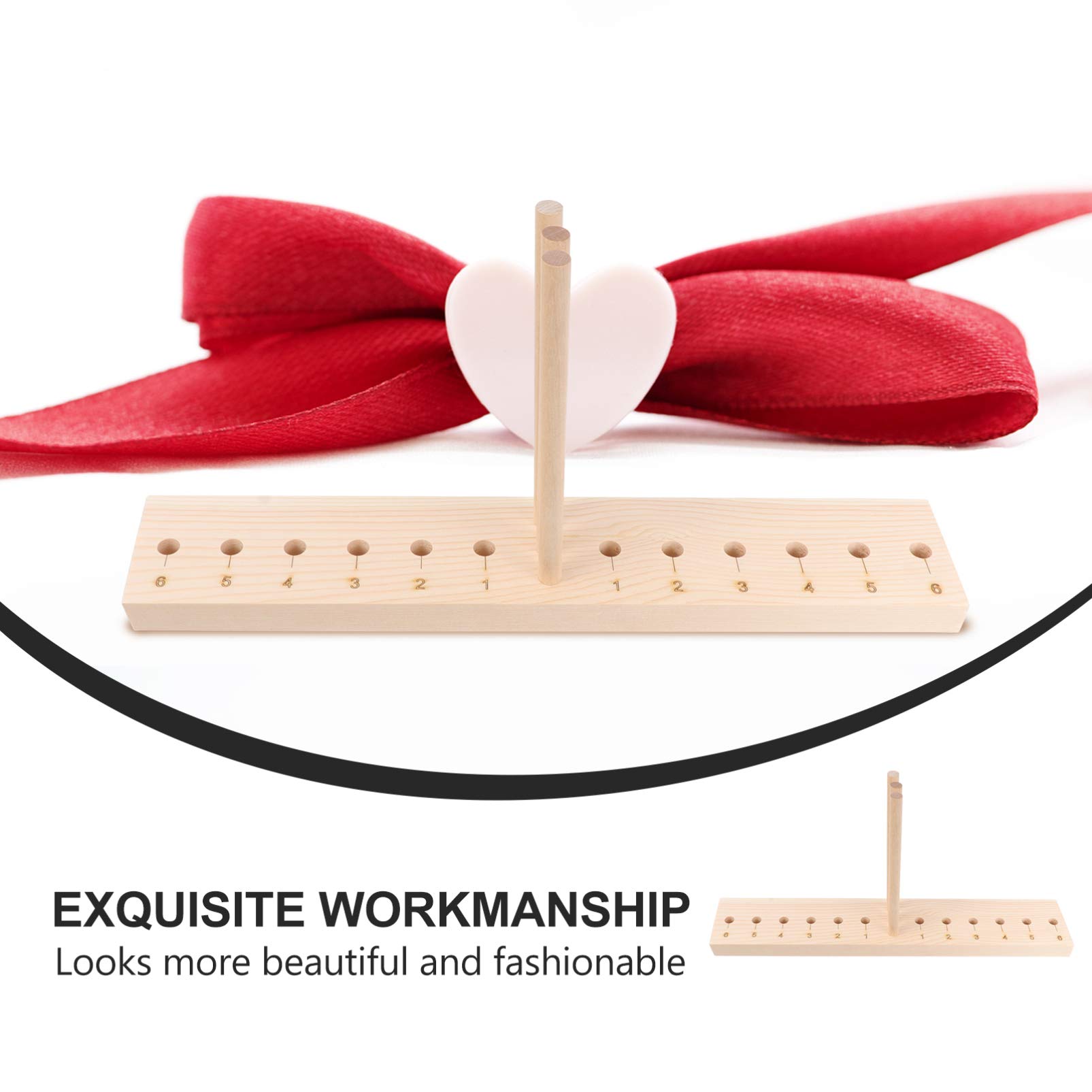 Wooden Bow Maker DIY Tool - Handmade Ribbon Bow Maker for Christmas Wreaths, Hair Bows, Corsages & Crafts - Perfect for Holiday Decorations, Gift Wrapping & DIY Projects