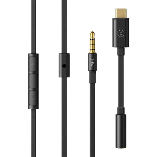 MASTER & DYNAMIC ME05 Wired Earphones with Built-in Remote - Control Music, Calls & Volume | USB-C Adapter Included | Gunmetal/Black | Perfect for Commuting, Workouts & Travel