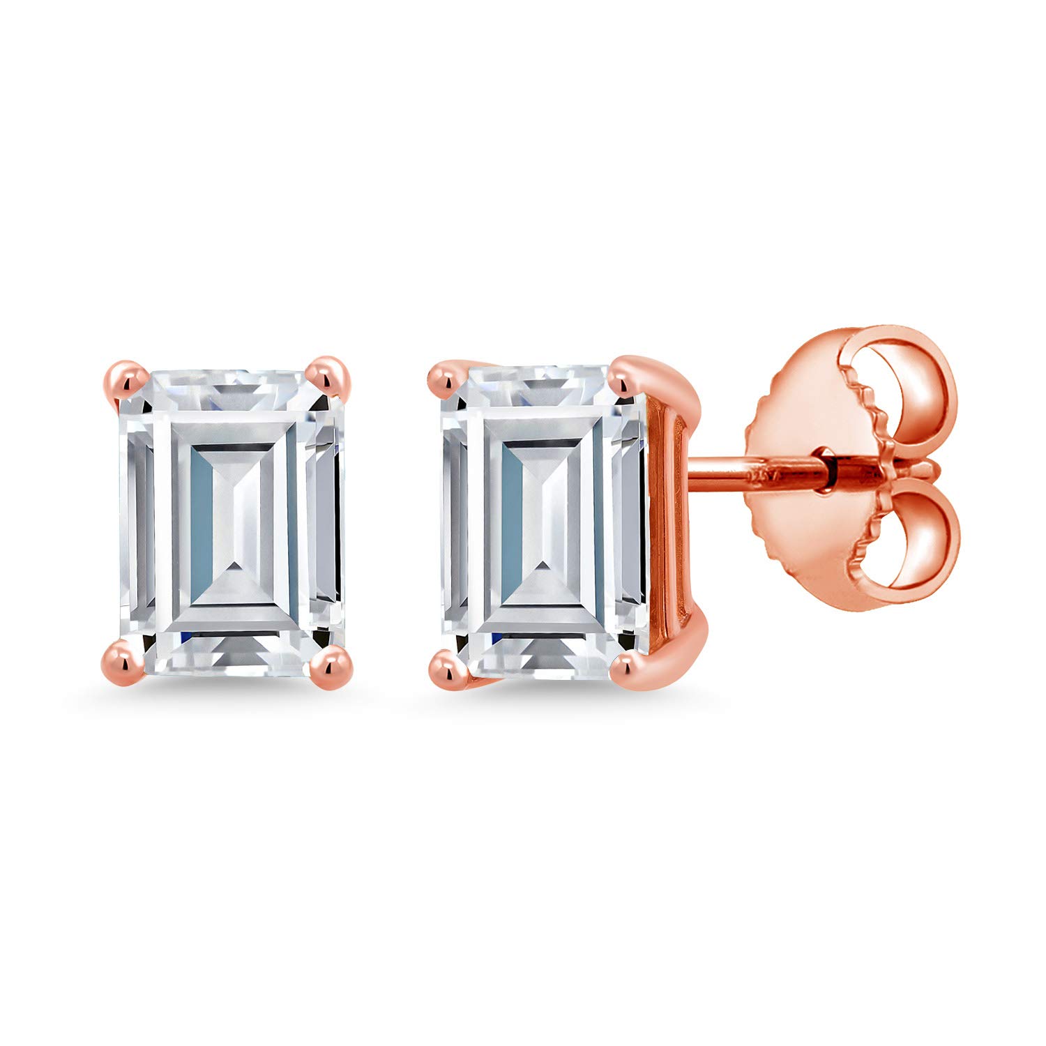 7X5MM Emerald Cut Gemstone Stud Earrings for Women & Men - 925 Sterling Silver Birthstone Jewelry | Perfect Gift for Her, Mom, Wife | Elegant Everyday Wear & Special Occasion Jewelry