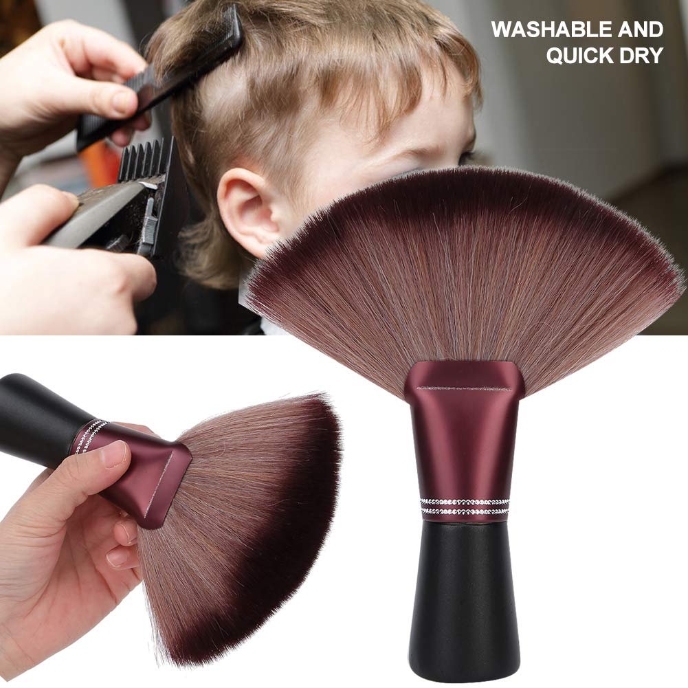 Fan Shape Hairdresser Neck Brush - Salon Barber Tool for Hair Cutting & Clippings Removal - Perfect for Stylists & Home Use