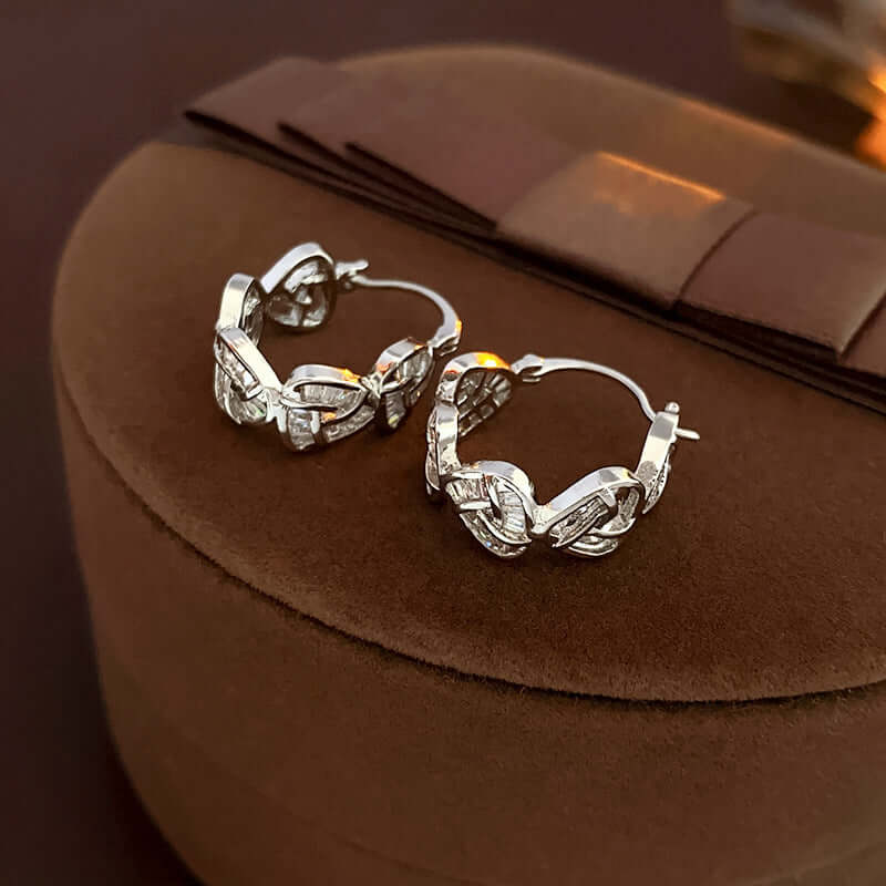 Sterling Silver Trillion Cut Hoop Earrings for Women - Dainty & Elegant Jewelry Gift - Perfect for Everyday Wear, Parties & Special Occasions | HE17023