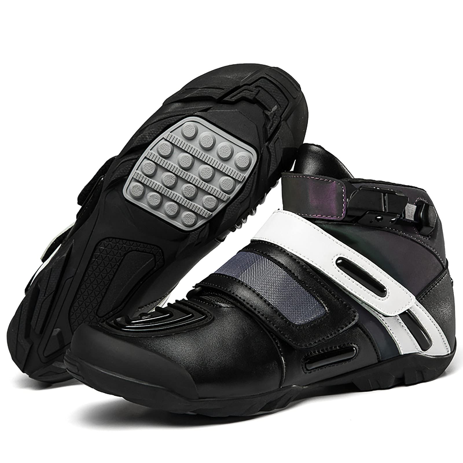 Men's & Women's Waterproof Motorcycle Riding Shoes - Non-Slip Soft Sole, Luminous Reflective, Ankle Support for Street Biking | Perfect for Commuting & Urban Riding