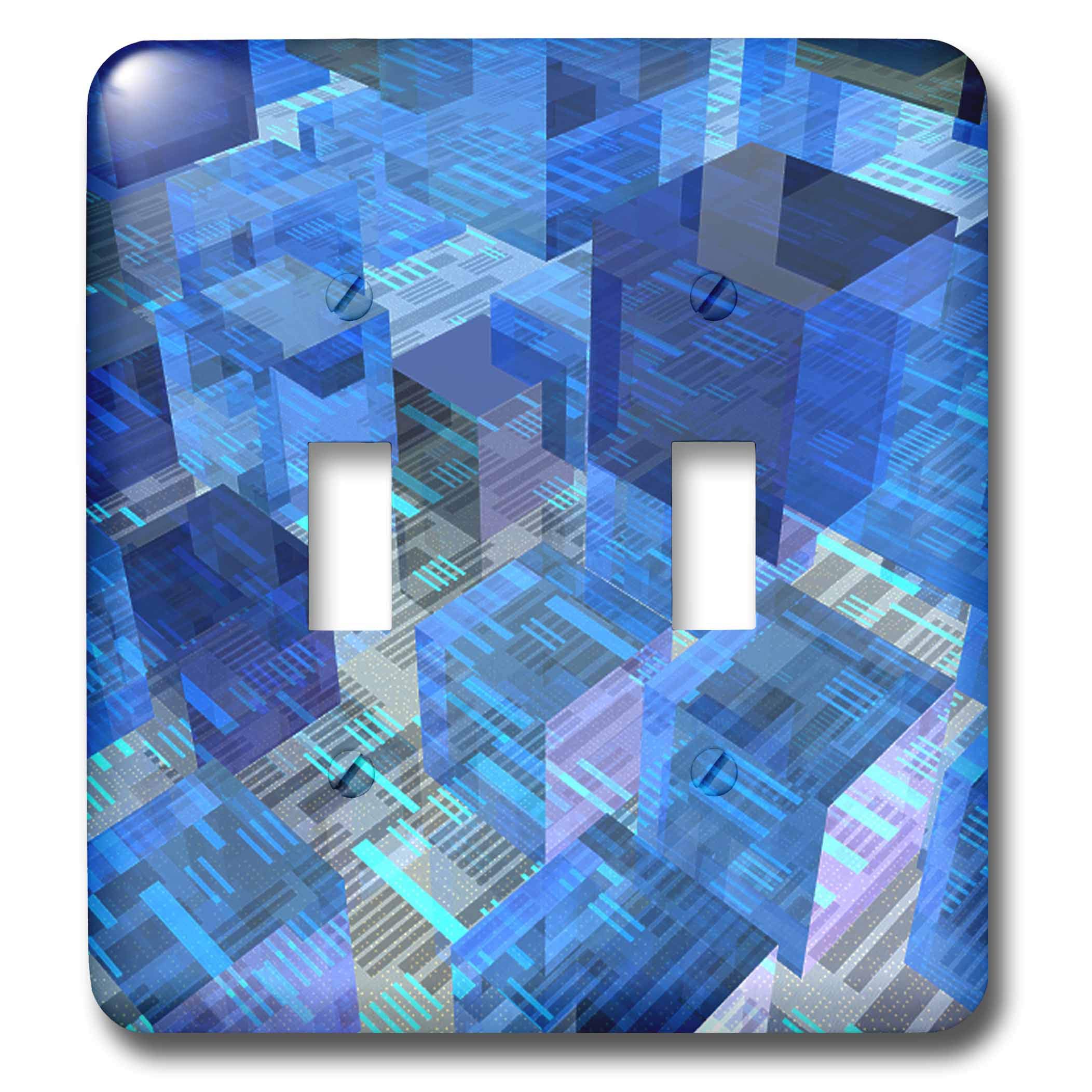 3D Semi-Transparent Blue Boxes with Motherboard Switch for PC Builds & DIY Projects