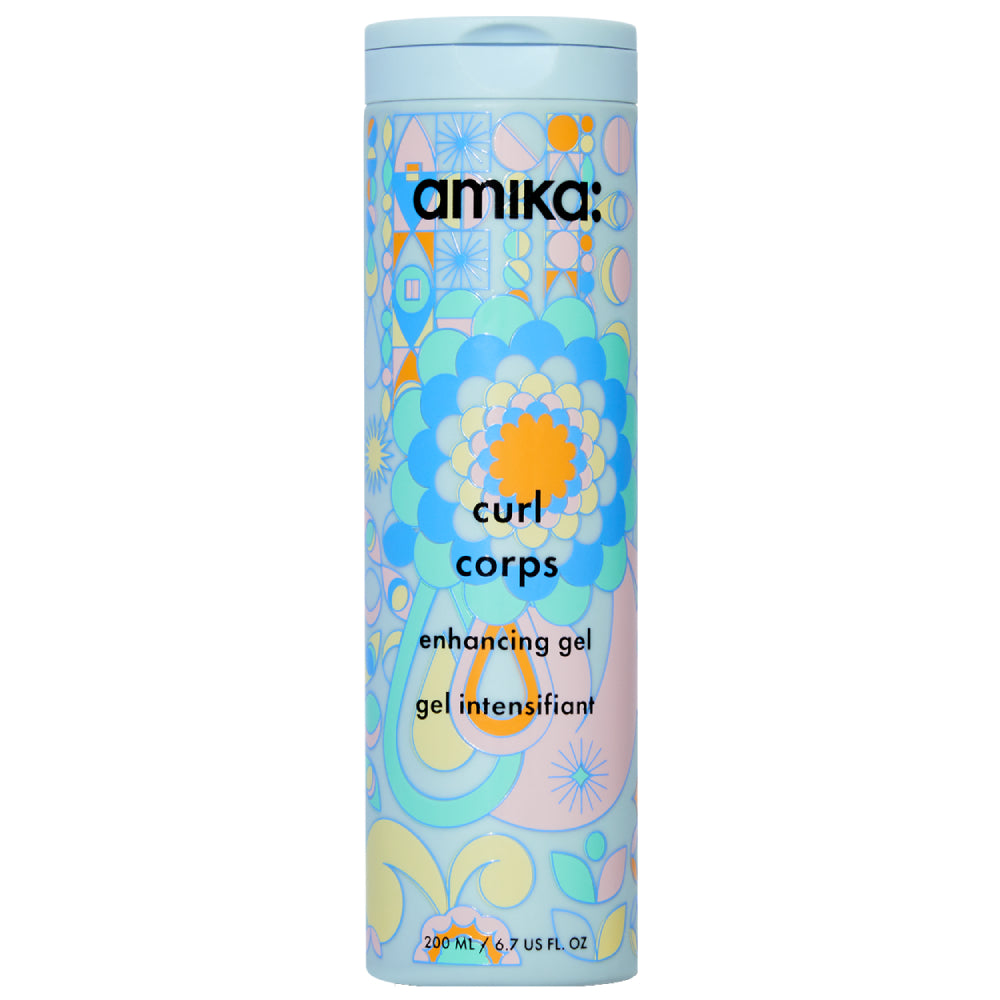 Amika Curl Corps Enhancing Gel 6.7 oz - Hydrating Curl Defining Styling Gel for Natural & Wavy Hair - Perfect for Daily Use & Special Occasions