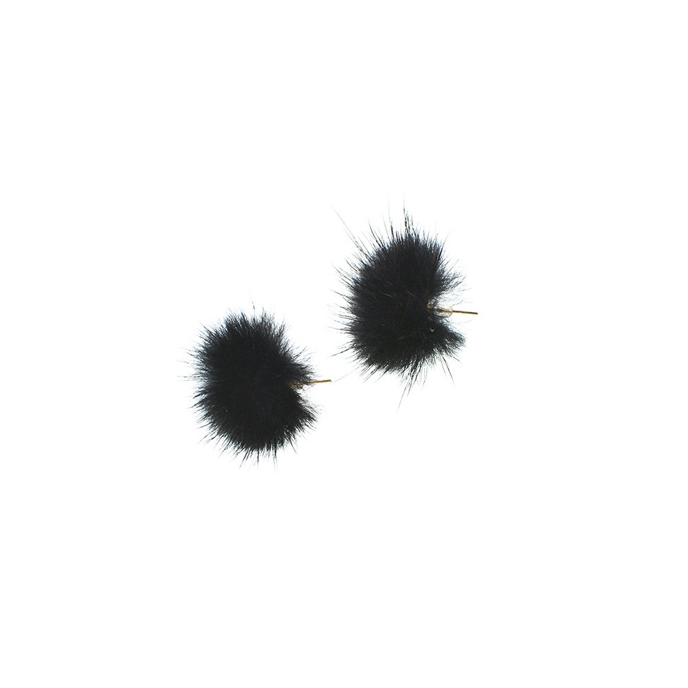 Adonpshy Women's Fashion Furry Fluffy Ball Stud Earrings - Trendy Sweet Jewelry for Girls & Women - Perfect for Parties, Dating & Everyday Wear
