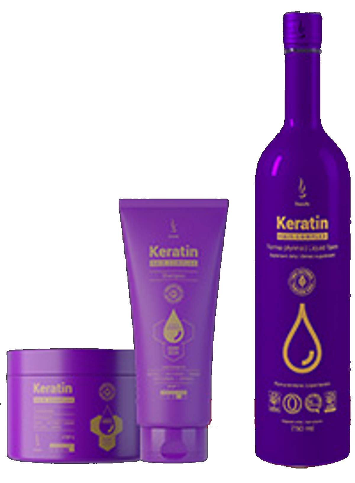 DuoLife Advanced Hair Care Set - Repairing Shampoo, Strengthening Conditioner & Keratin Treatment (3-Piece) for Damaged Hair - Salon-Quality Hair Repair Kit for Dry, Frizzy & Color-Treated Hair - Perfect for Daily Use & Professional Styling