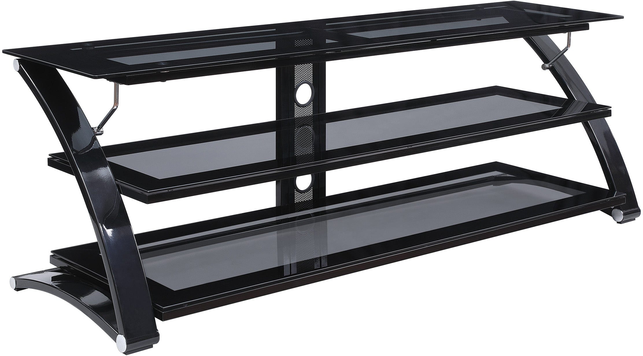 Office Star Valaro TV Stand [VLR67] - Modern Entertainment Center for Living Room, Bedroom & Home Theater - Sturdy TV Console with Storage Shelf