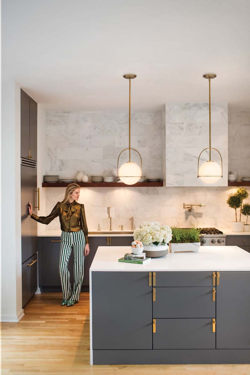 12W Somerset 1 Light Stem Hung Pendant in Heritage Brass - Vintage Industrial Ceiling Light for Kitchen Island, Dining Room & Bar Lighting