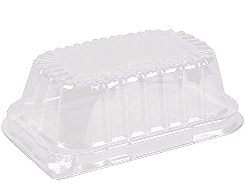 PACTOGO 1 lb Disposable Aluminum Foil Mini Loaf Pans with Clear Dome Lids - 200 Sets Pack for Baking, Meal Prep & Party Food Storage - Perfect for Cupcakes, Brownies & Holiday Treats