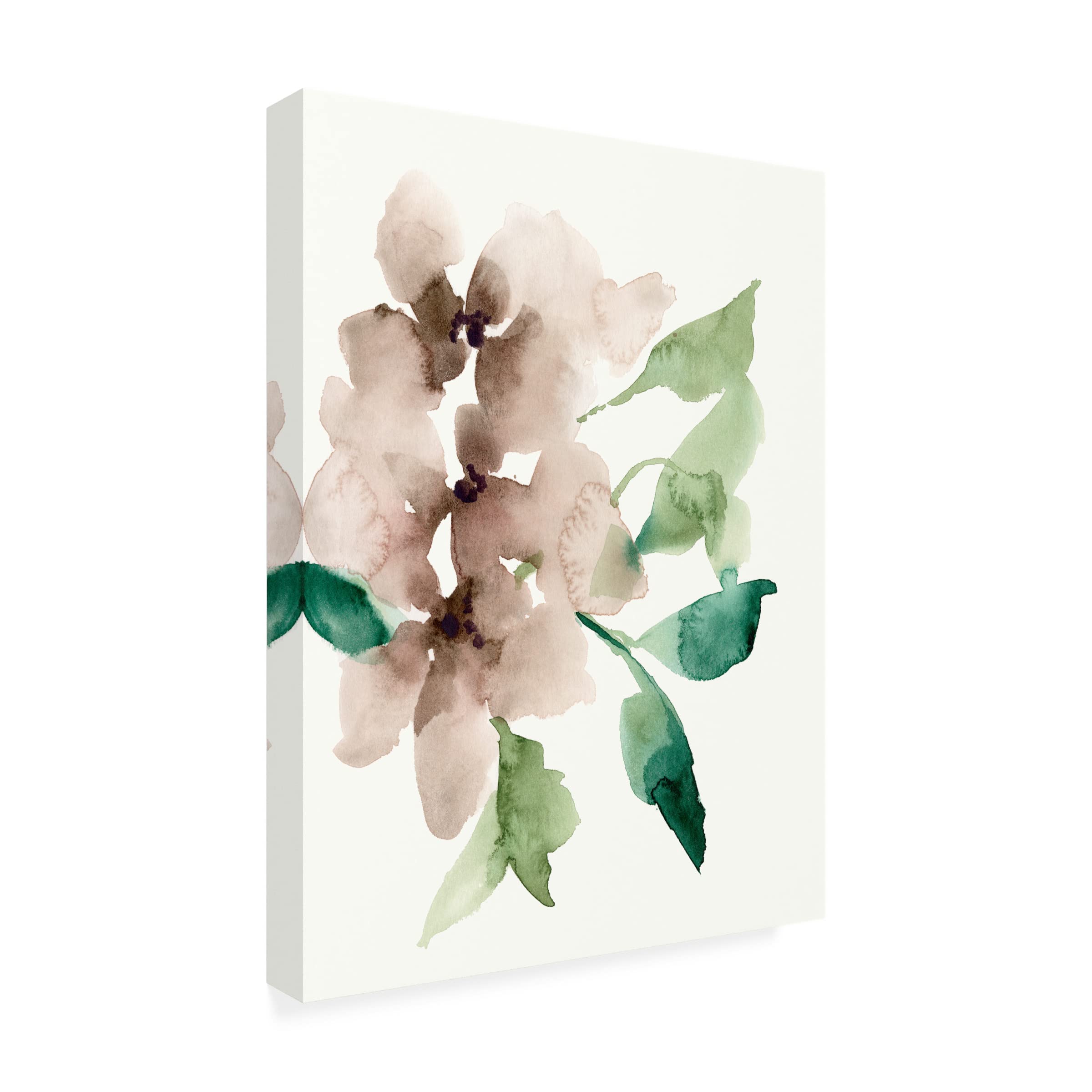Jennifer Goldberger 'Mauve Flowers II' Canvas Wall Art Print - Floral Home Decor for Living Room, Bedroom & Office - Modern Framed Painting for Interior Design