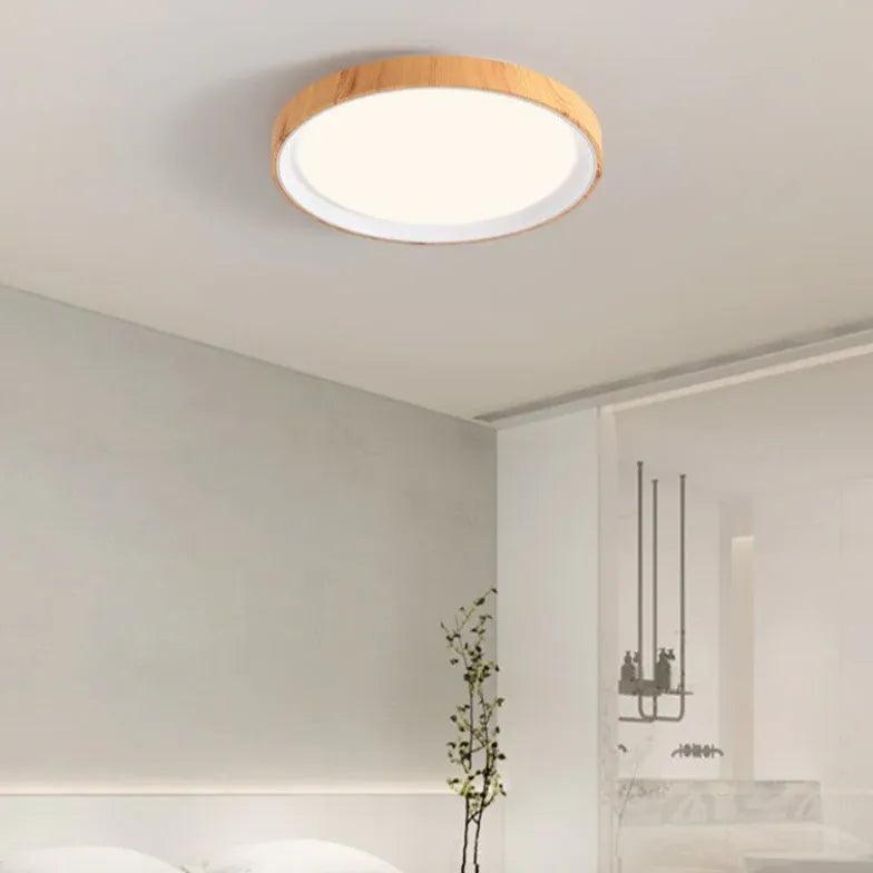 Modern Round Minimalist Ceiling Light Fixture - Energy Efficient LED Bedroom Lighting for Home Decor | Perfect for Bedroom, Living Room, and Dining Room Ambiance