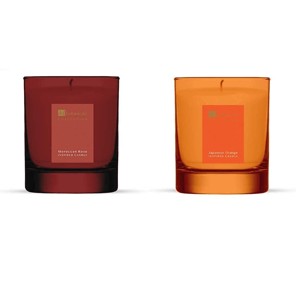 Dr. Botanicals Moroccan Rose & Japanese Orange Scented Candle - Aromatherapy for Relaxation, Spa & Home Decor
