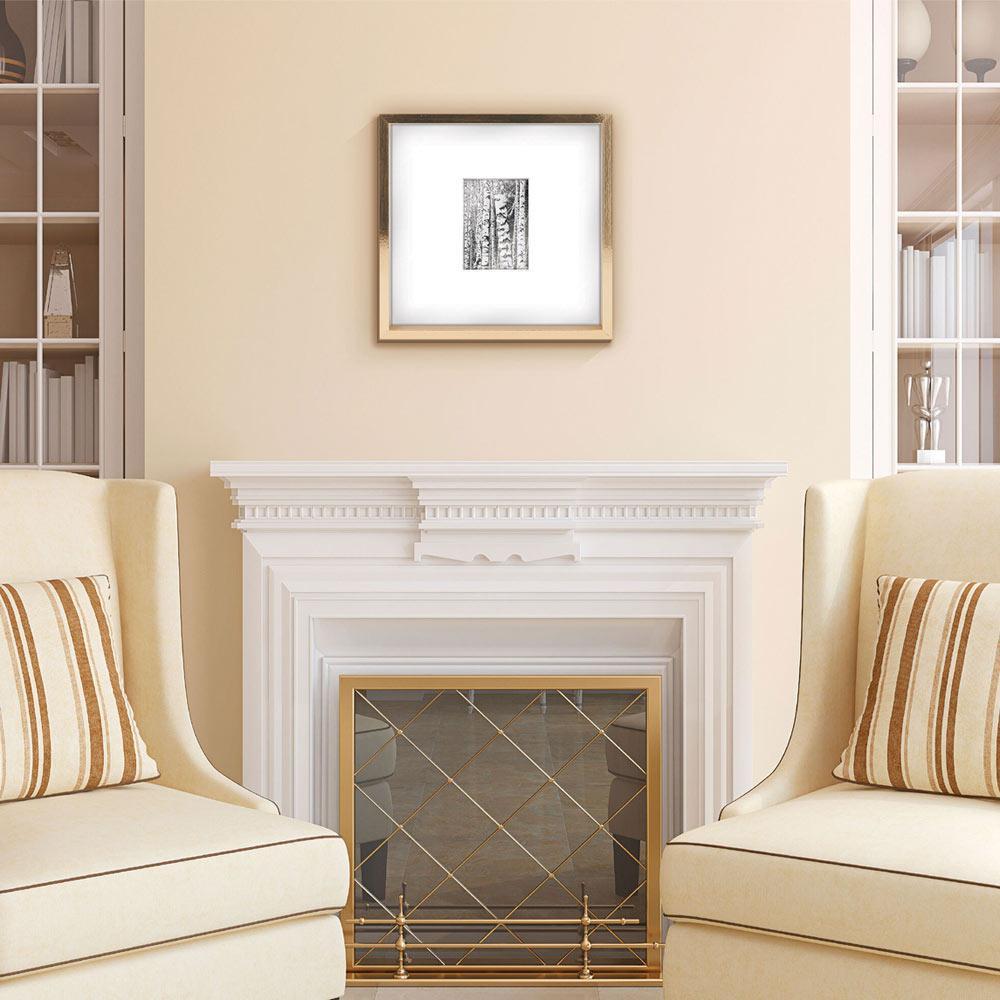 15x15 Inch Gold Gallery Square Picture Frame - 5x7 Inch Mat Opening - Perfect for Wall Art, Photos, and Home Decor