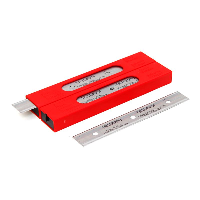 Triumph 6-Inch 15cm Stainless Steel Utility Knife Blades - 0.20mm Thick - 25-Pack (Red Box) - Perfect for Crafting, Box Cutting & DIY Projects