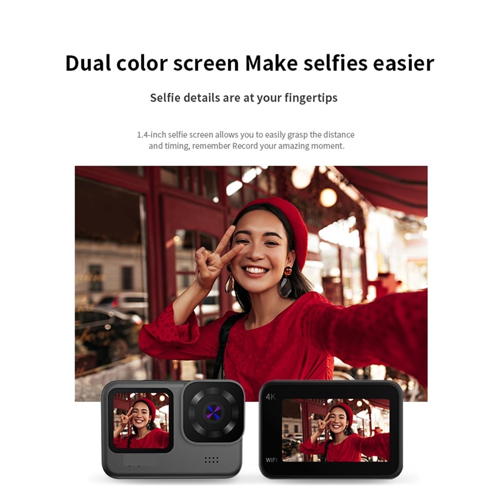**MZZYG 4K Action Camera with Stabilizer, 2.4