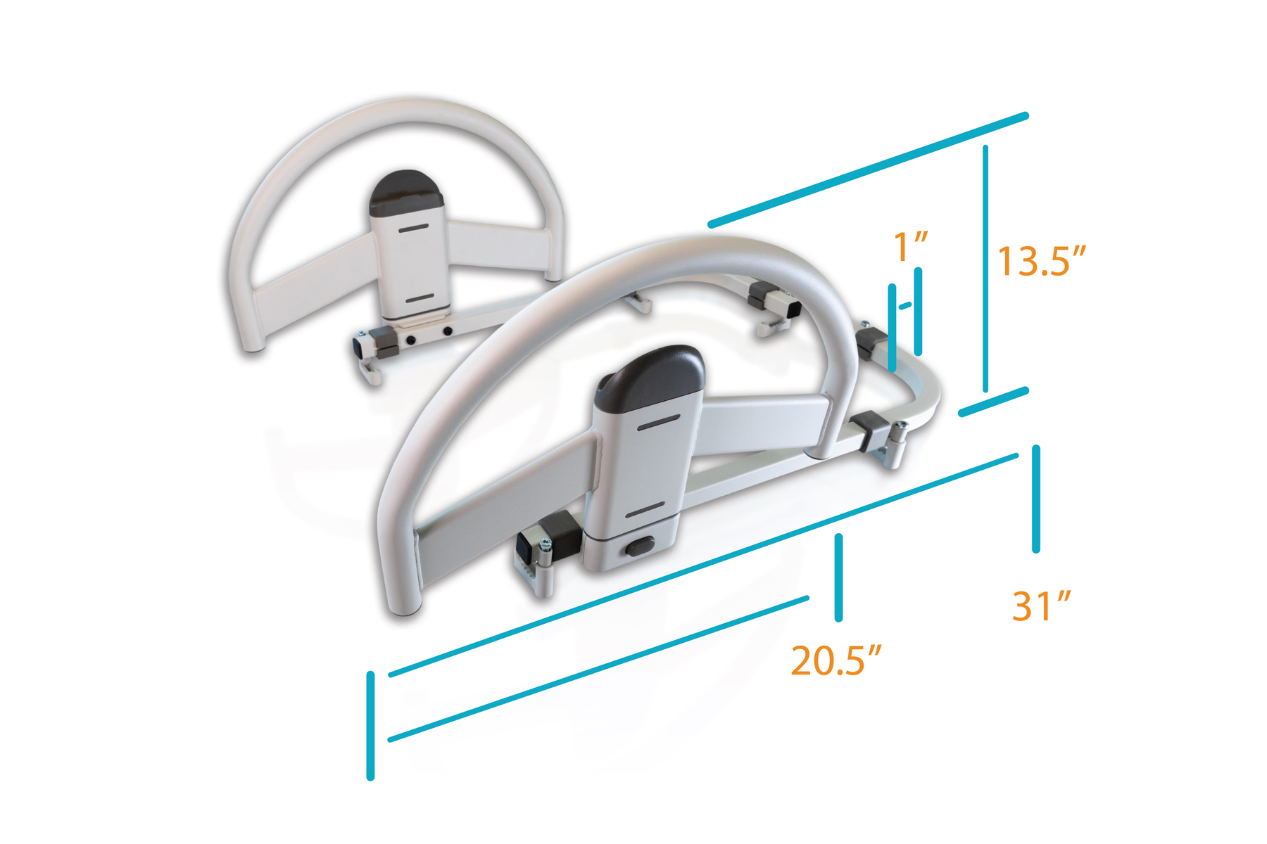 EZ Click LTC Bed Handle - Adjustable Assist Rail for Elderly & Disabled - Home Safety Mobility Aid for Getting In/Out of Bed - Ideal for Seniors, Post-Surgery Recovery & Home Care Use