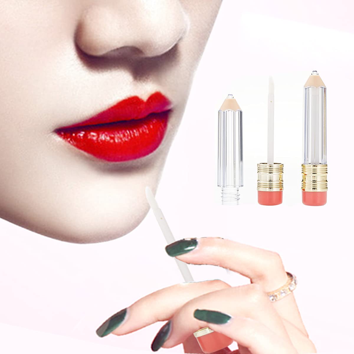 22 Pcs 5ml Clear Refillable Lip Gloss Tubes - Empty Lip Balm Containers for DIY Cosmetics | Perfect for Women & Girls Makeup, Travel & Gift Packaging