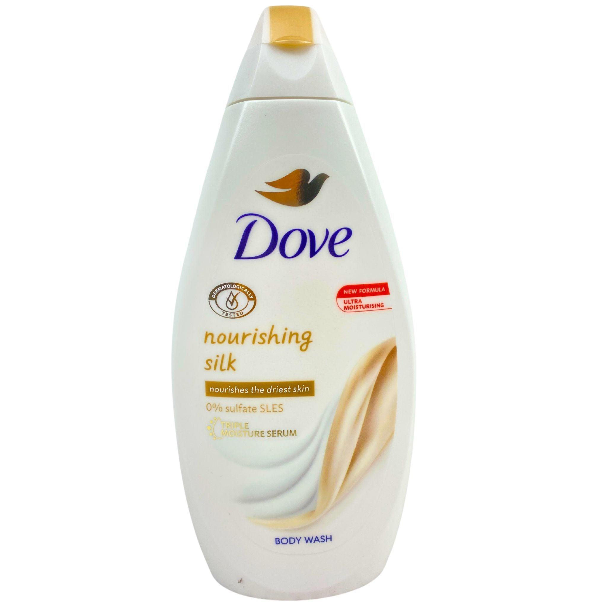 Dove Body Wash Nourishing Silk 450ML (12 Pack) - Hydrating & Smoothing Shower Gel for Dry Skin, Perfect for Daily Use & Gift Sets