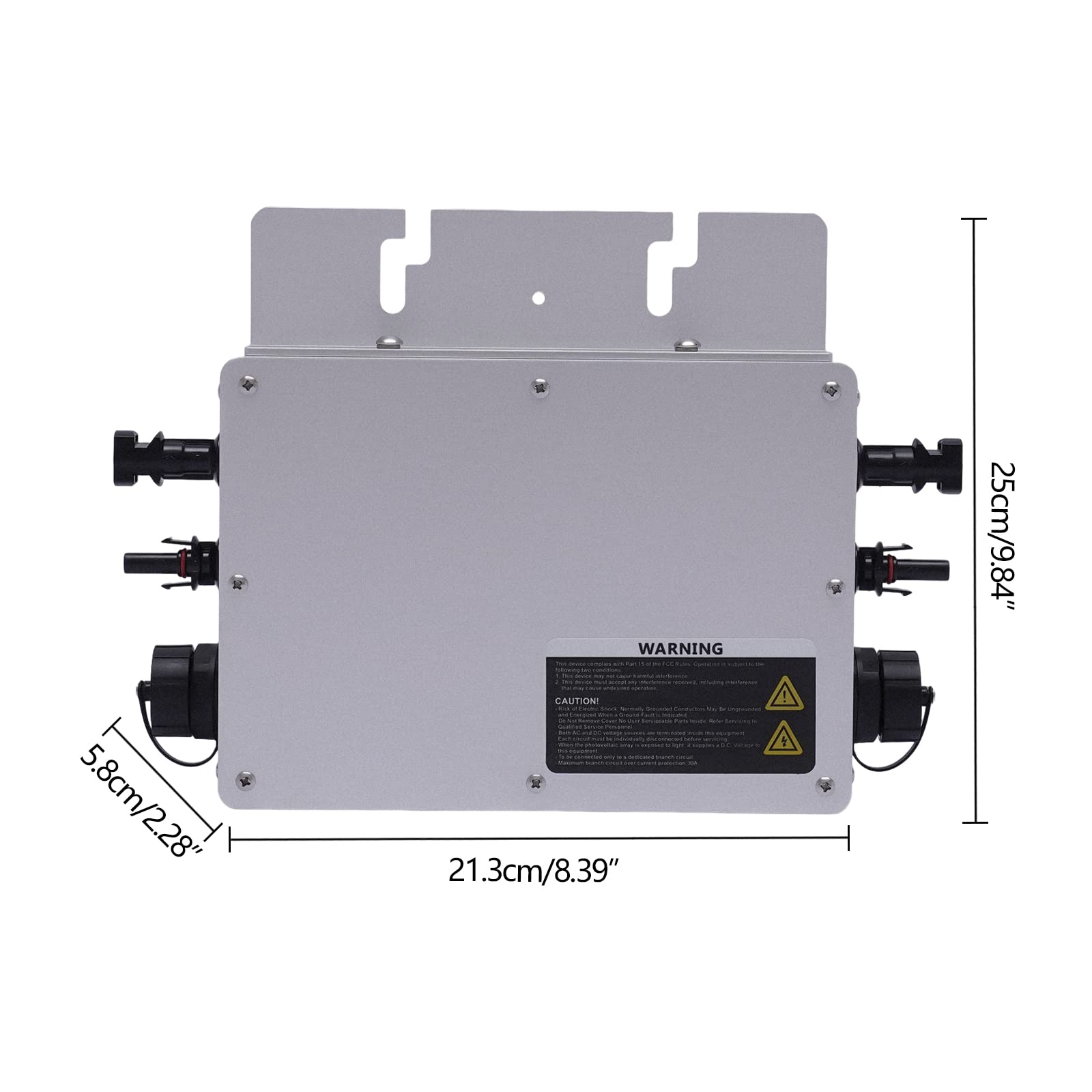 700W Grid Tie Solar Inverter with LCD Display - 30V/36V Aluminum Alloy Inverter Kit for Home Solar Systems (110V, Silver) - Perfect for Off-Grid Living, RV Power & Emergency Backup