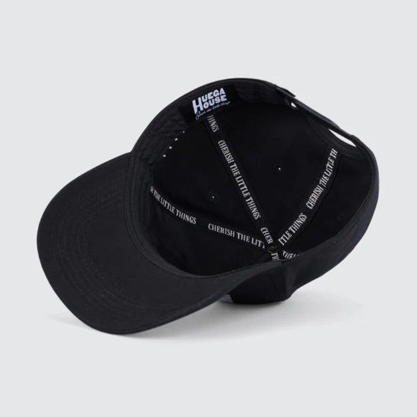 Huega House Legacy Snapback Hat - Black | Adjustable Dad Hat for Men & Women | Perfect for Casual Wear, Sports & Outdoor Activities