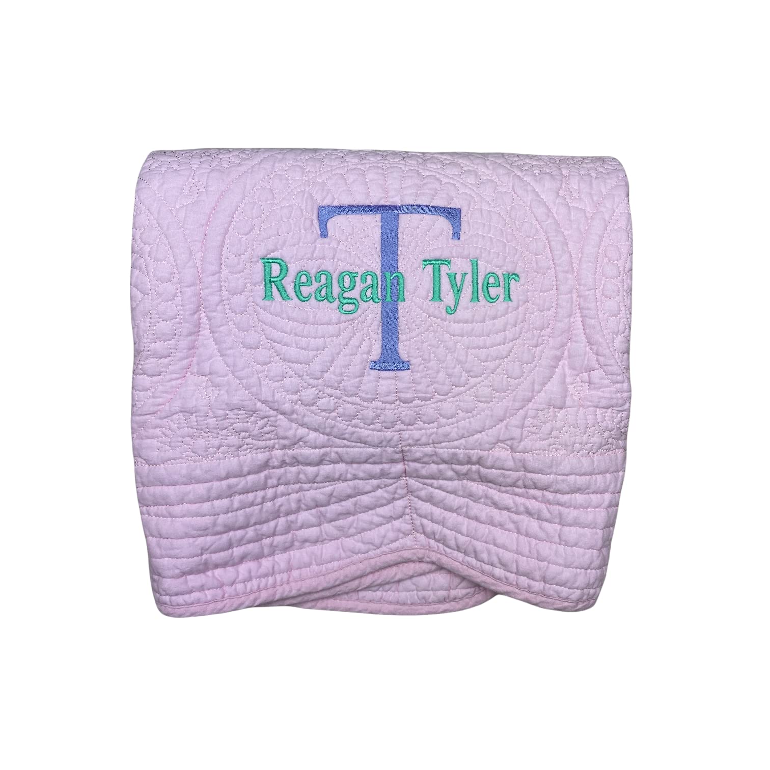 Personalized Monogrammed Baby Blanket for Boys - Embroidered Crib Quilt & Keepsake Security Blanket | Newborn Baby Shower Gift for Boy Toddler | Nursery Decor, Christening Present & Comfort Blanket