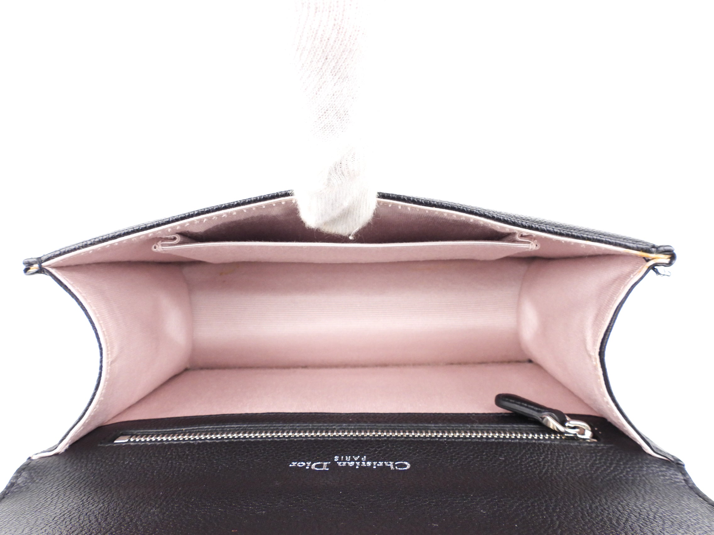 Dior Black Grained Leather Diorama Chain Flap Bag - Luxury Designer Handbag for Women | Perfect for Evening Parties, Date Nights & Special Occasions
