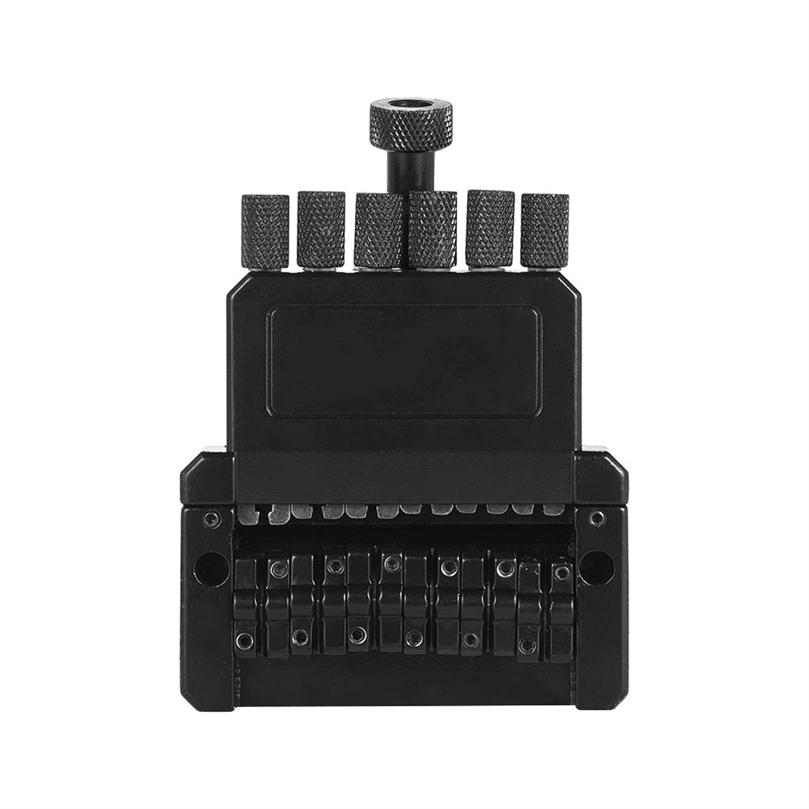 6-String Electric Guitar Bridge Saddle & Tremolo Tailpiece System - Black Headless Guitar Replacement Part | Perfect for DIY Guitar Repair, Upgrades & Professional Performances