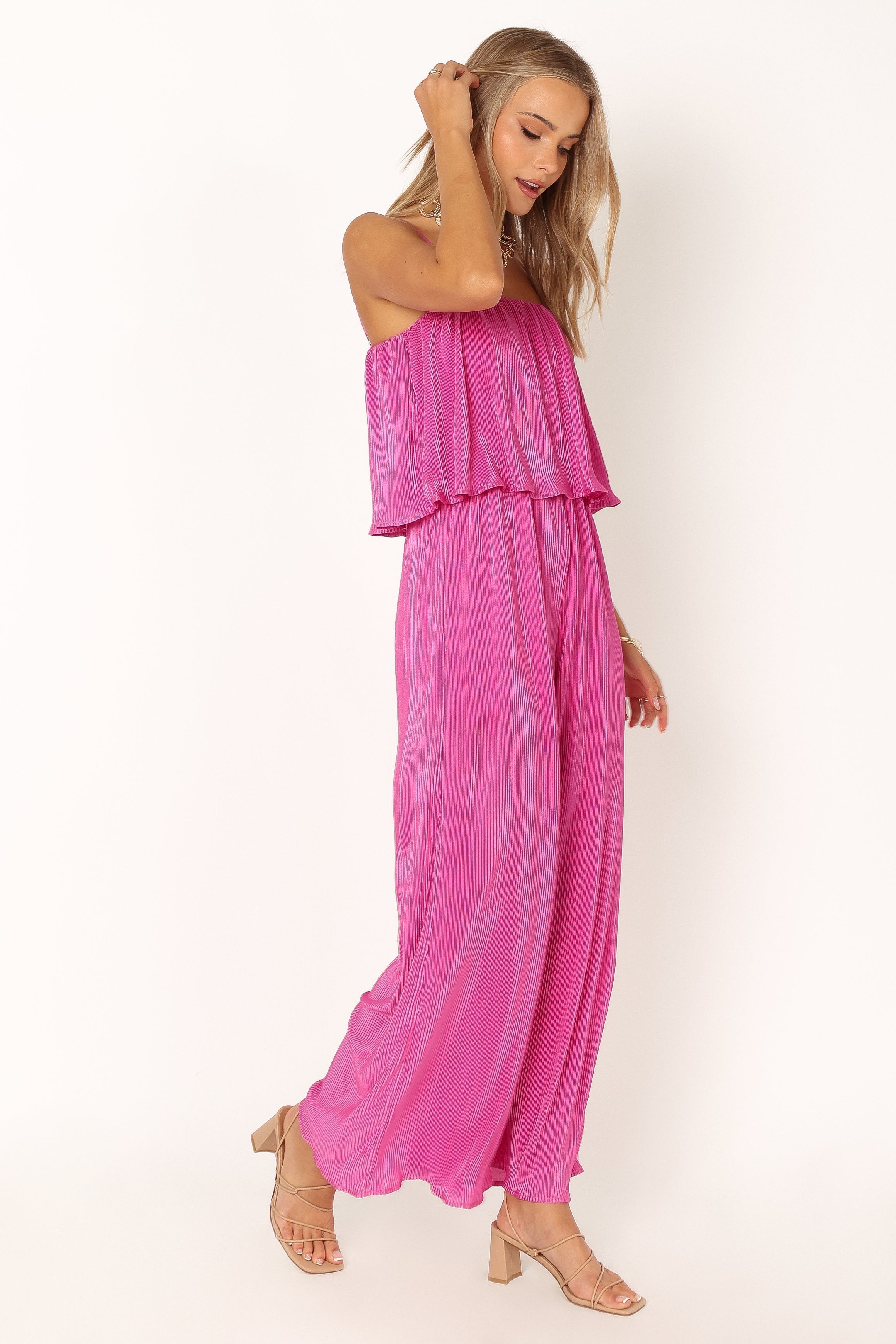 Jillian Plisse Jumpsuit for Women - Flowy Orchid Purple Romper with Pockets | Perfect for Summer Outfits, Beach Vacations & Casual Wear