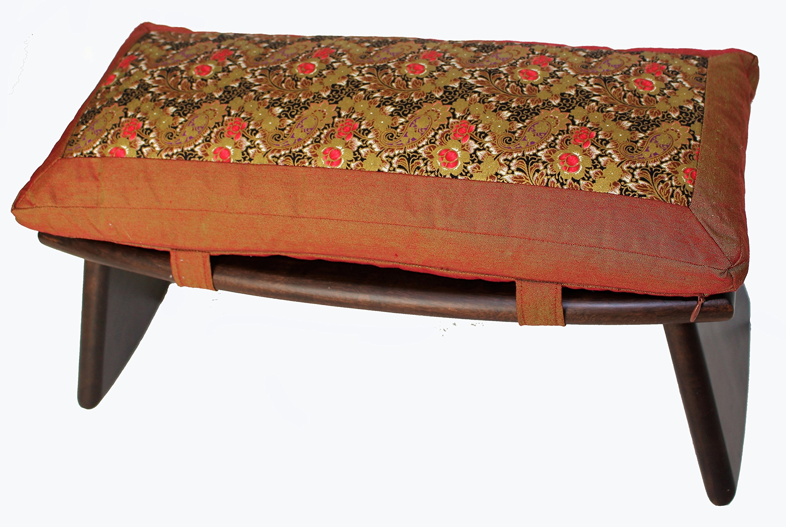 Premium Folding Meditation Bench & Cushion Set - Ergonomic Seiza Stool for Yoga, Zen, Prayer & Home Relaxation - Portable Floor Sitting Solution for Adults