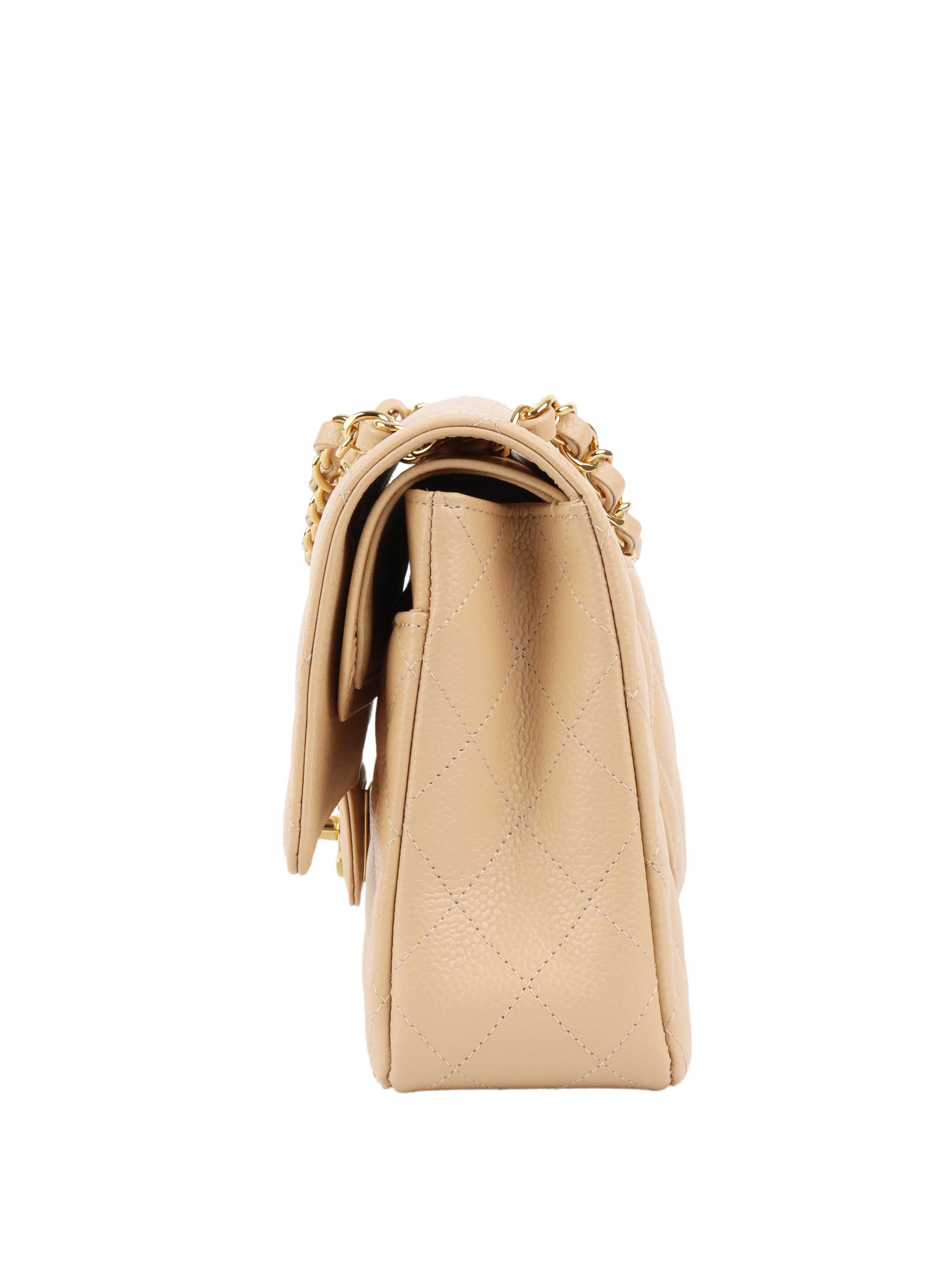 Chanel Beige Medium Classic Flap Bag - Timeless Luxury Handbag for Women | Perfect for Work, Evening Events & Special Occasions