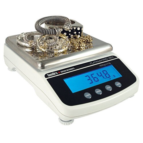 GemOro Platinum Pro 1601 Digital Jewelry Scale - 1600g Capacity, 0.1g Precision for Gold, Silver, Diamonds & Precious Metals | Perfect for Jewelers, Pawn Shops & Home Use