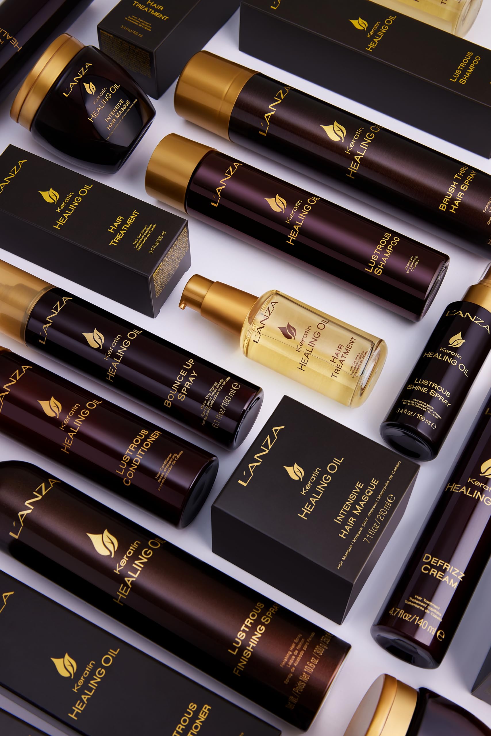 L'ANZA Keratin Healing Hair Oil Treatment - Sulfate Free, Cruelty Free Hair Care with Phyto IV Complex for Damaged Hair - Revives, Nourishes & Repairs Dry, Frizzy Hair - Perfect for Salon-Quality Treatment at Home, Daily Hair Protection & Styling