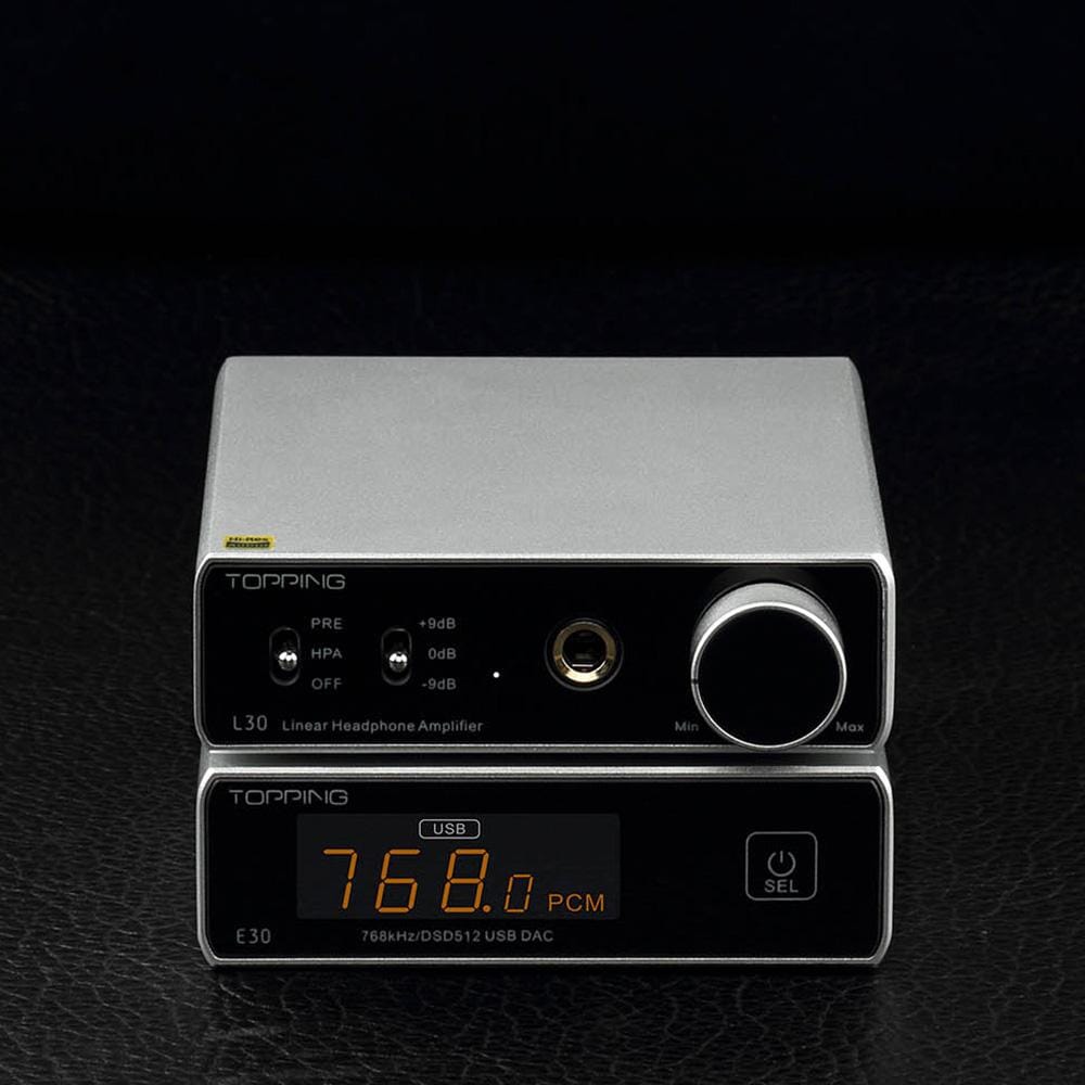 TOPPING E30+L30 DAC and Headphone Amplifier Combo with RCA Cable - Perfect for Audiophiles and Home Audio Setups