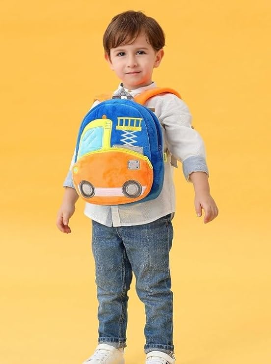 **Cute Plush Cartoon Toddler Backpack for Boys & Girls Ages 1-5 - Lightweight Mini Preschool Bag for Nursery, School, Picnic & Travel**    *(Perfect for Daycare, Kindergarten, Playdates & Family Outings - Adorable & Durable Kids' Travel Companion)*